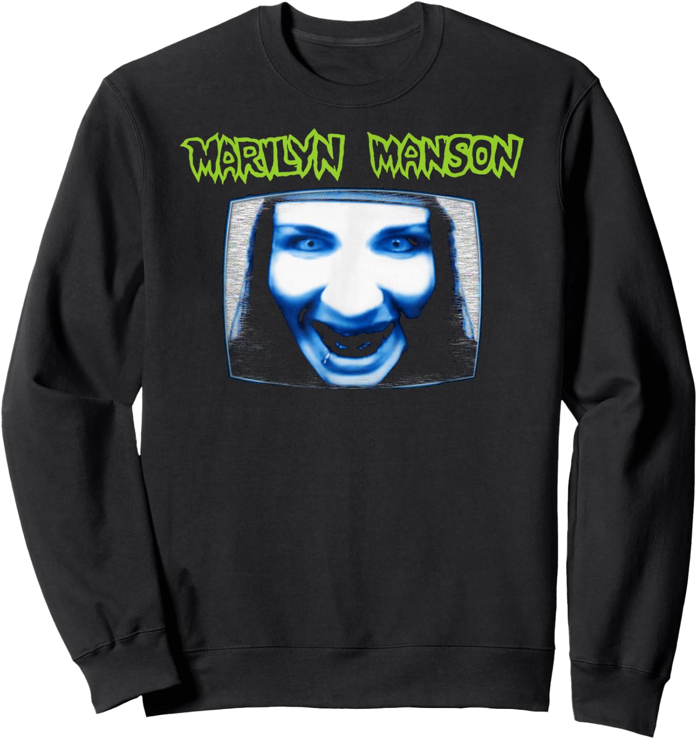 Marilyn Manson – TV with Logo Sweatshirt - Sweatshirt | Black
