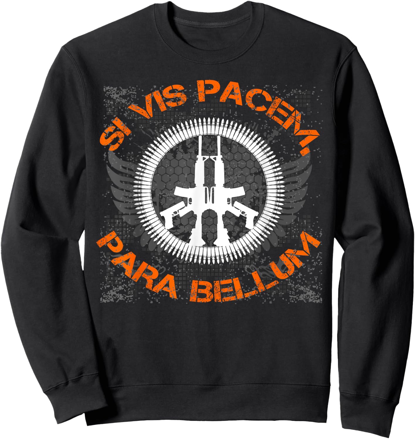 "Si Vis Pacem, Para Bellum" This Is My Peace Sign Sweatshirt - Sweatshirt | Black