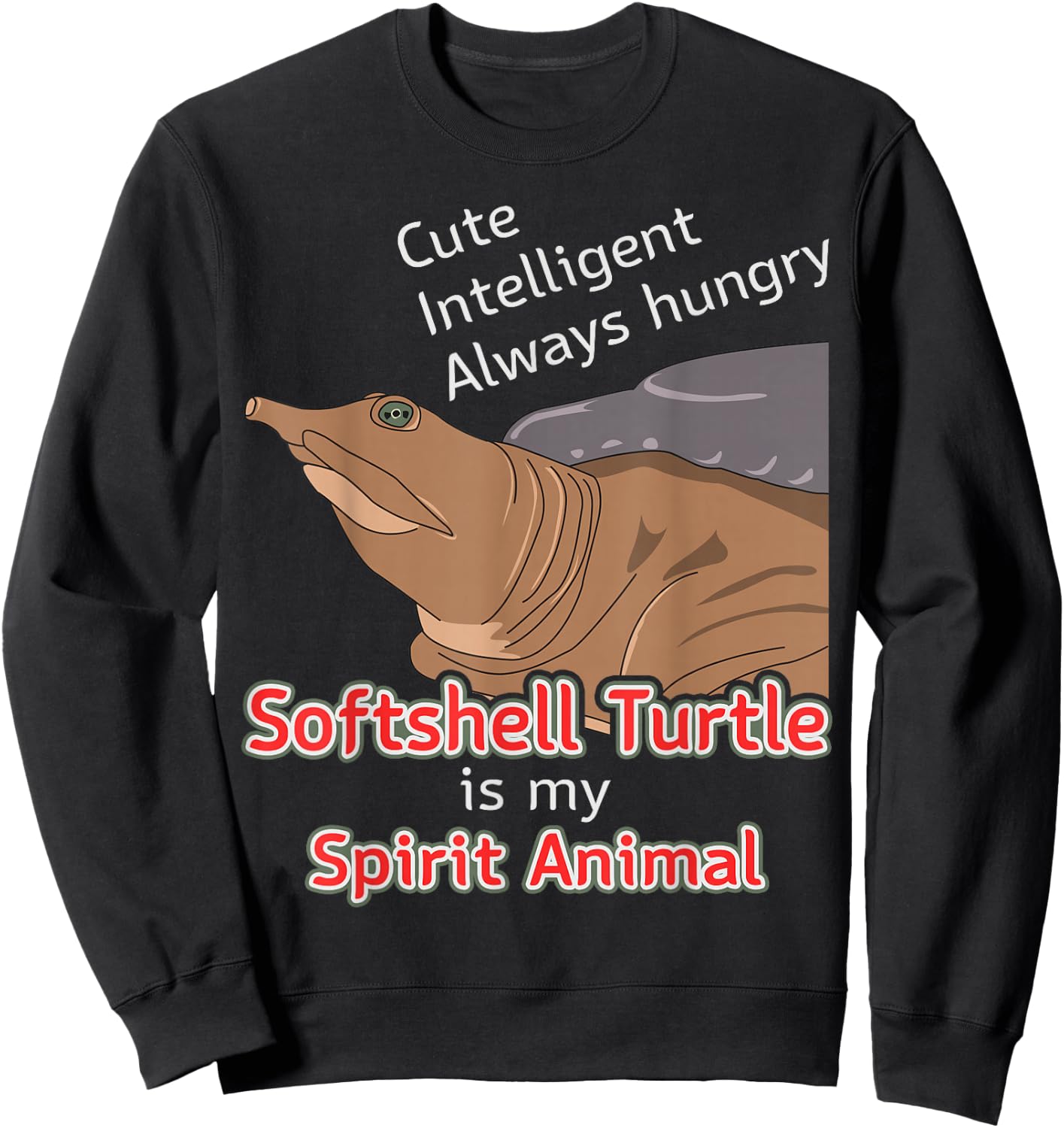 Softshell Turtle Apalone Spirit Animal Softshell Sweatshirt - Sweatshirt | Black
