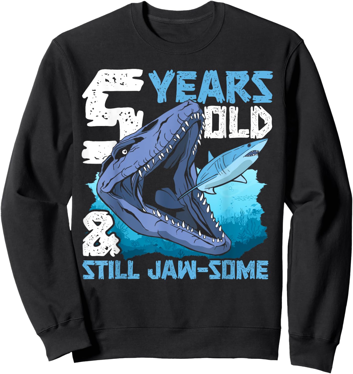 Marine Reptile Mosasaur Paleontology Prehistoric Mosasaurus Sweatshirt - Sweatshirt | Black
