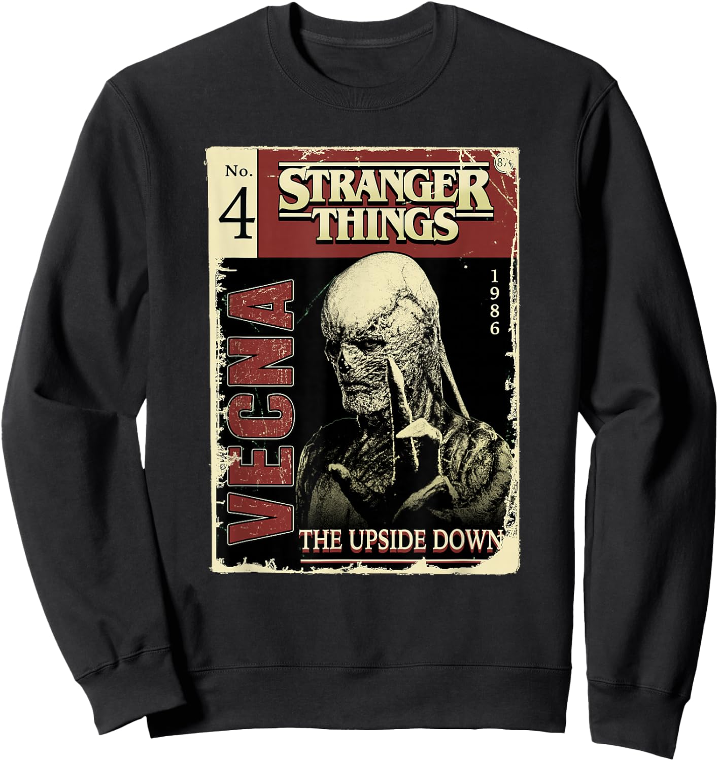 Stranger Things 4 Vecna Comic Book Cover Sweatshirt - Sweatshirt | Black