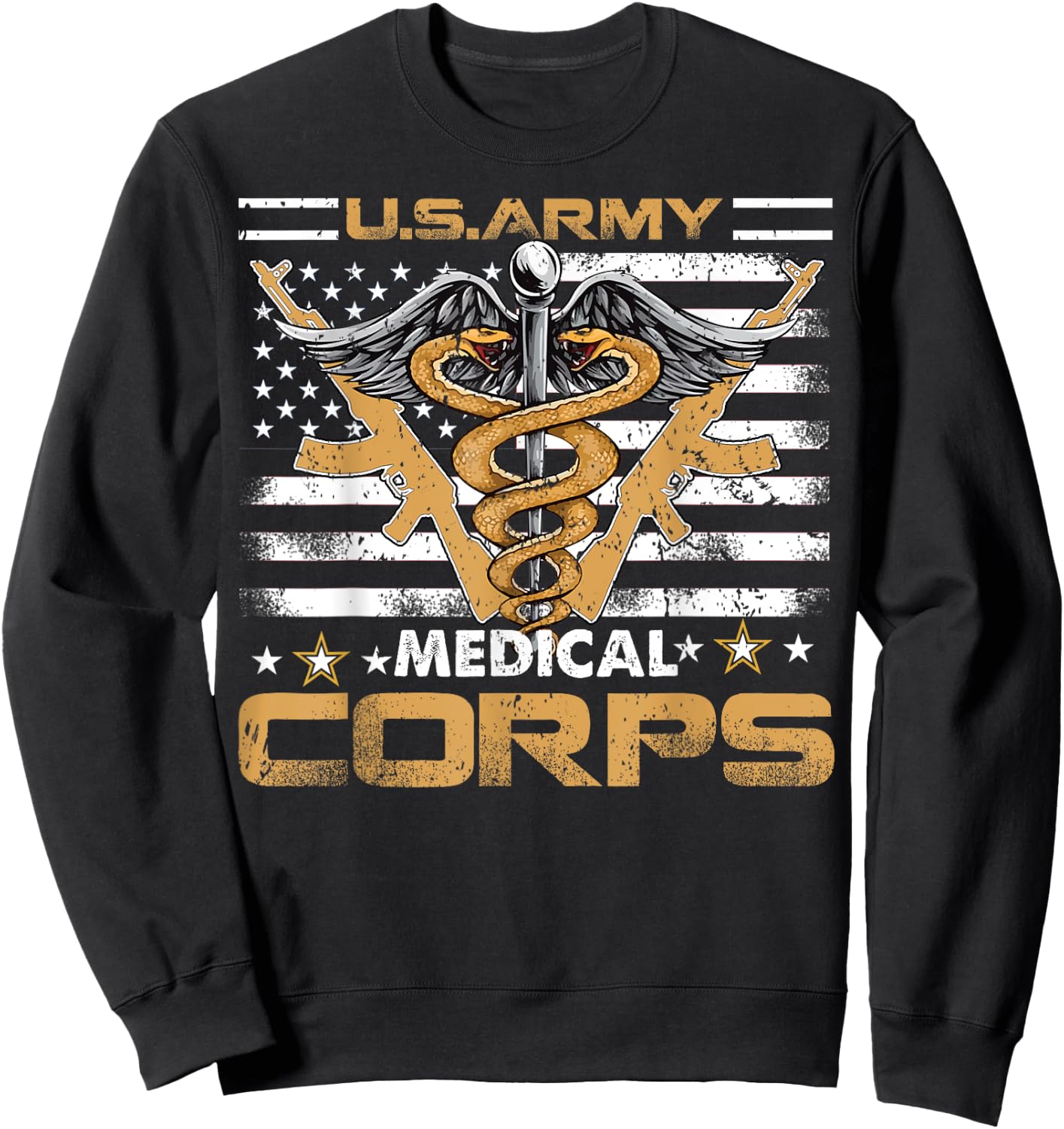 US Army Medical Corps, Perfect Veteran Medical Military Gift Sweatshirt - Sweatshirt | Black