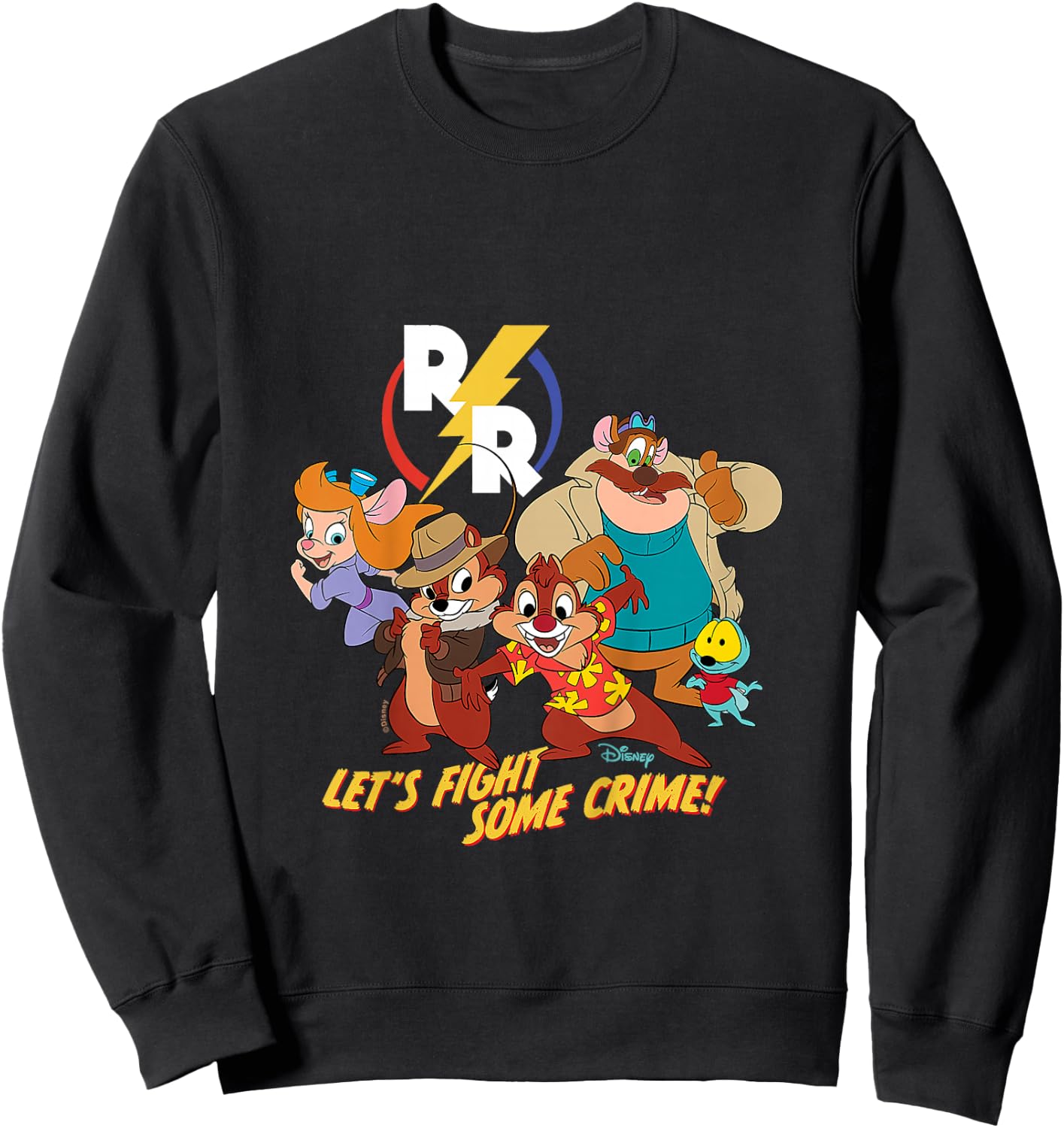 Kids Chip 'N Dale Rescue Rangers - Let's Fight Some Crime Sweatshirt - Sweatshirt | Black