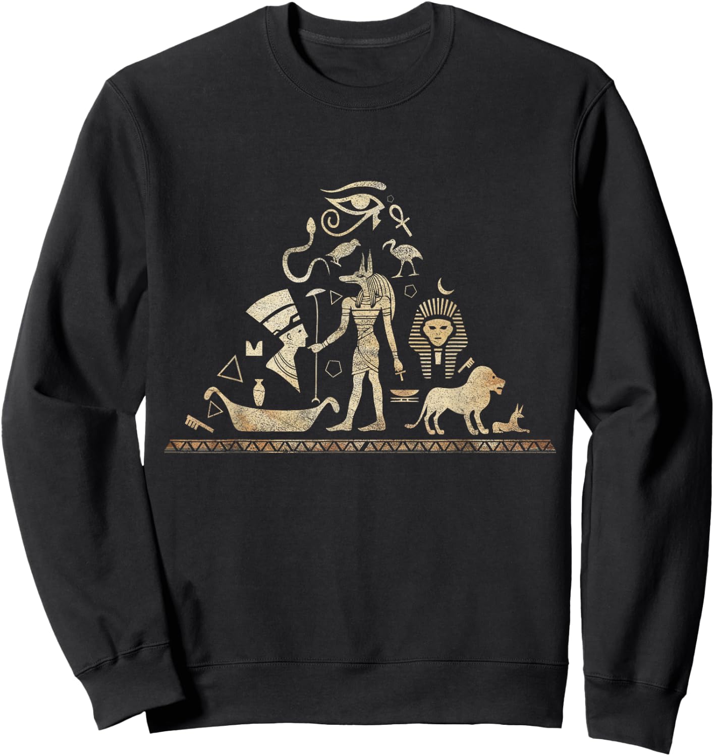 Pharaoh Pyramid Egypt Sweatshirt - Sweatshirt | Black