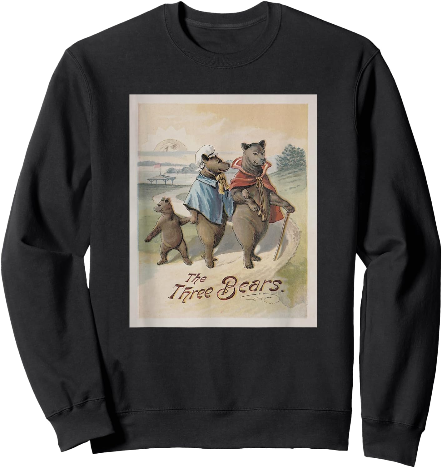 Goldilocks and The Three Bears Book Cover Sweatshirt - Sweatshirt | Black