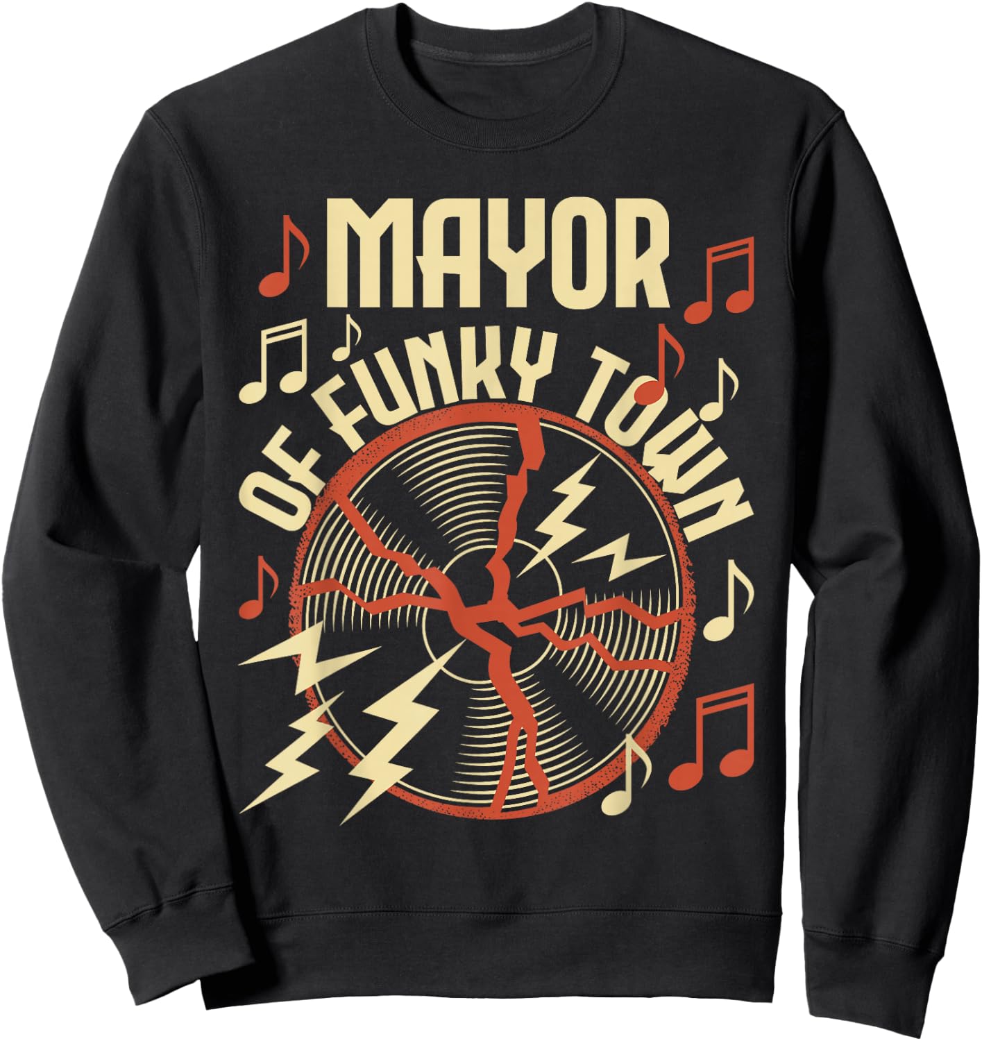 Mayor of Funky Town - 1970s Funky Party 70s Groove Sweatshirt - Sweatshirt | Black