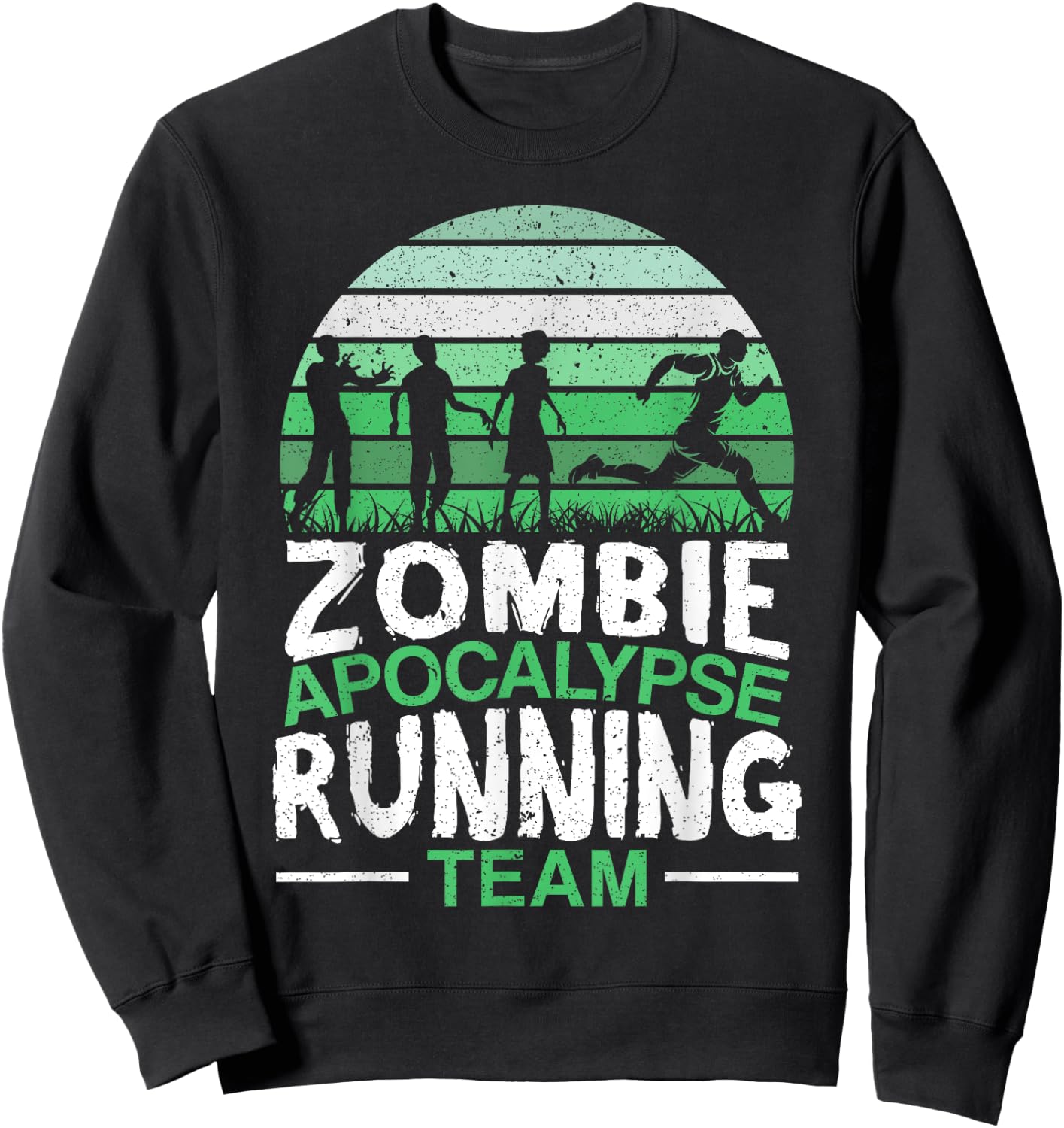 Zombie Apocalypse Running Team Halloween Trick Or Treat Sweatshirt - Sweatshirt | Black