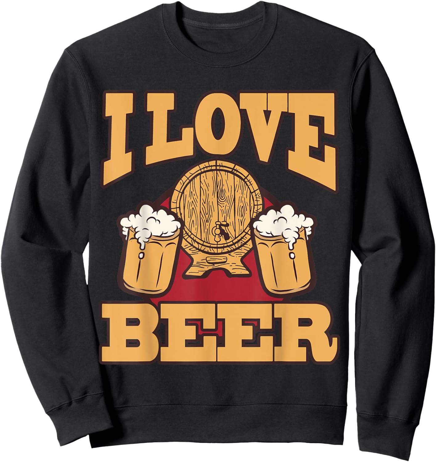 I love beer mug malt brewery drink alcoholic beverage Sweatshirt - Sweatshirt | Black