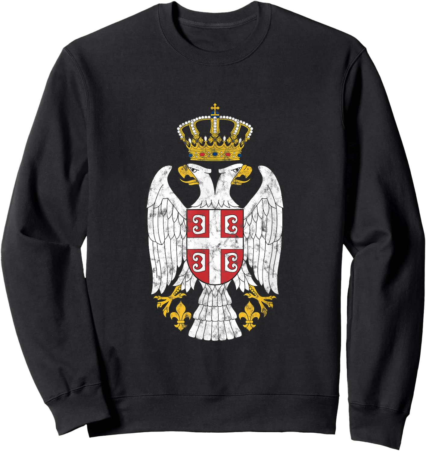 Serbian Coat of Arms Serbian Flag Symbol Balkan Sweatshirt - Sweatshirt | Black