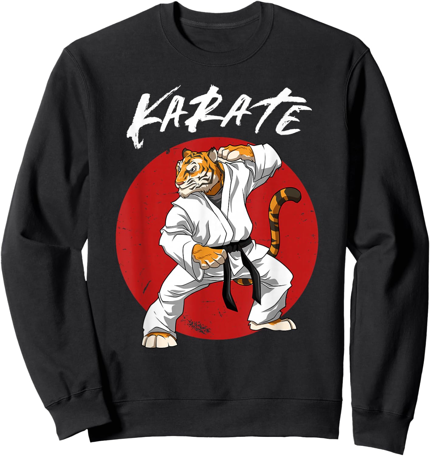 Karate Tiger - Boys and Girls Karate Tiger Sweatshirt - Sweatshirt | Black
