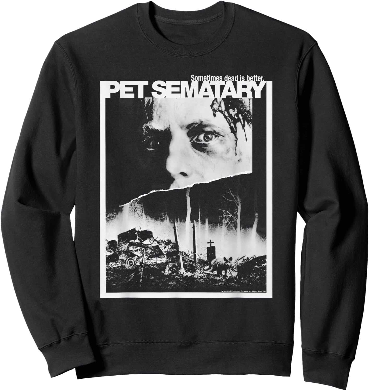 Pet Semetary Poster Sweatshirt - Sweatshirt | Black