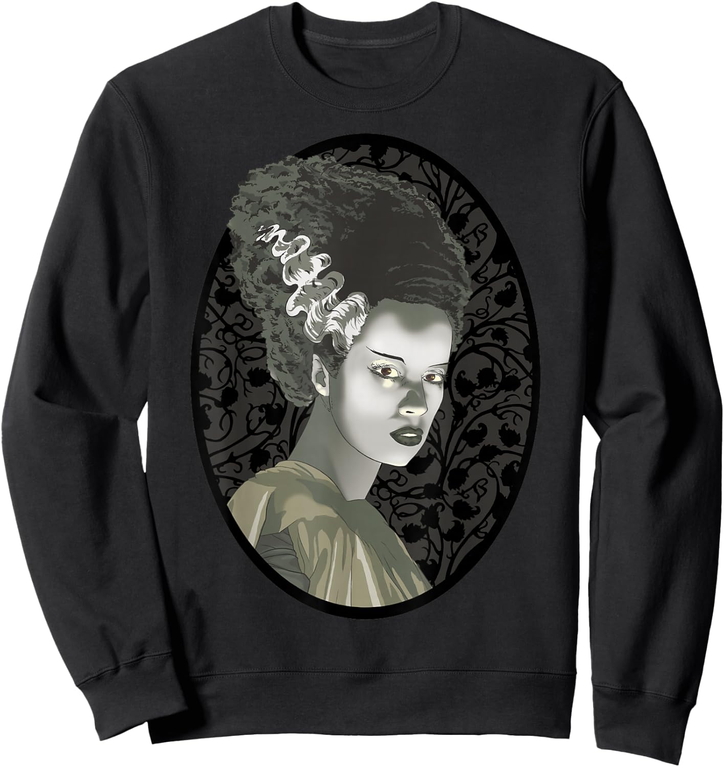 Universal Monsters Bride Of Frankenstein Illustrated Sweatshirt - Sweatshirt | Black