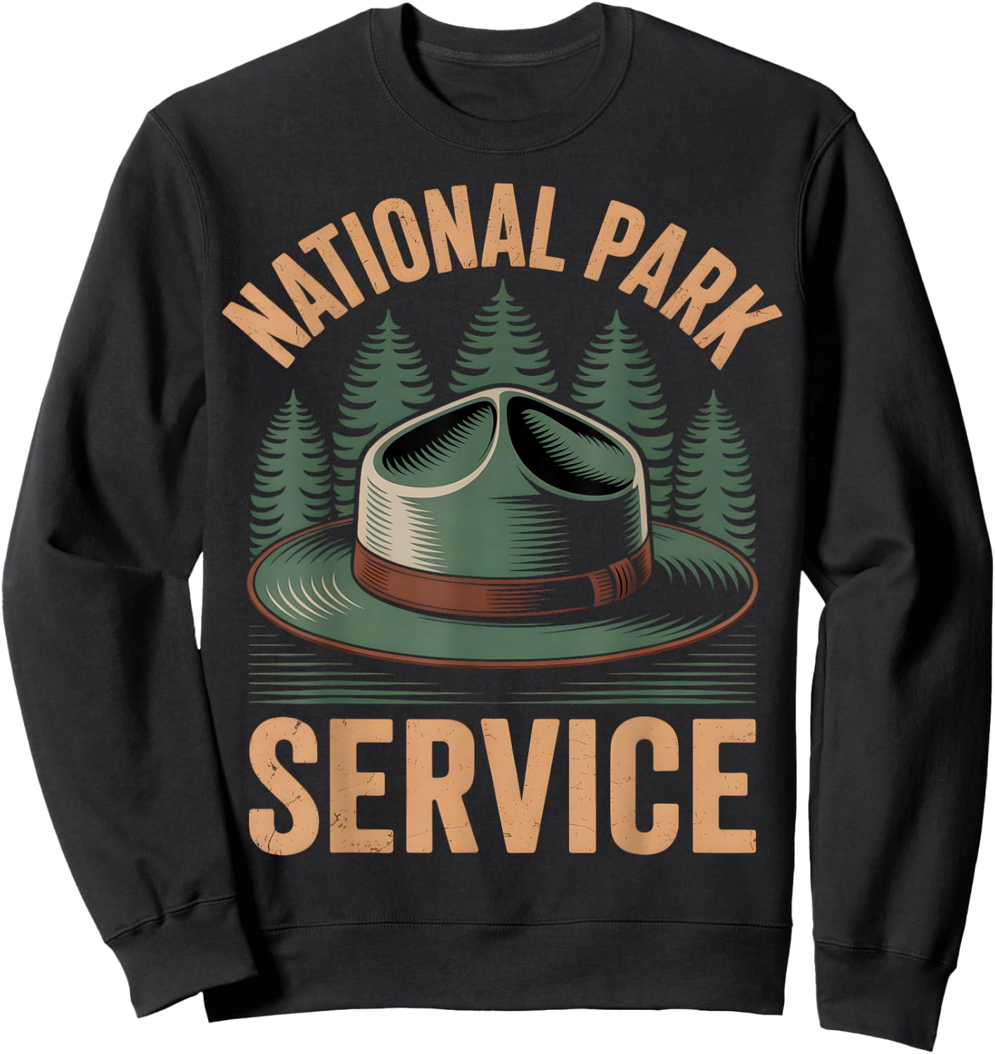 Vintage National Park Service Ranger Sweatshirt - Sweatshirt | Black