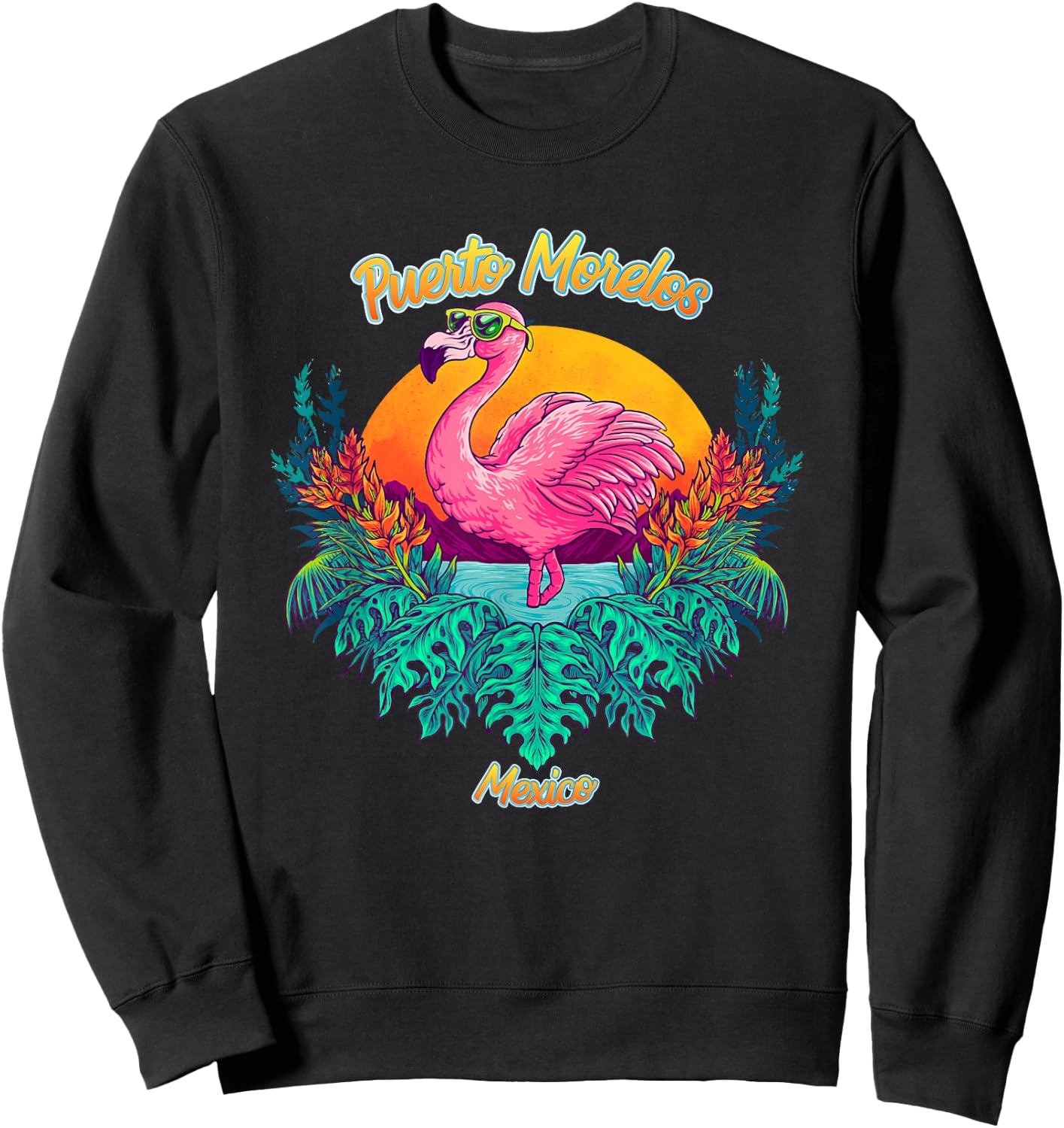 Puerto Morelos Souvenir - Mexico Reminder Sweatshirt - Sweatshirt | Black
