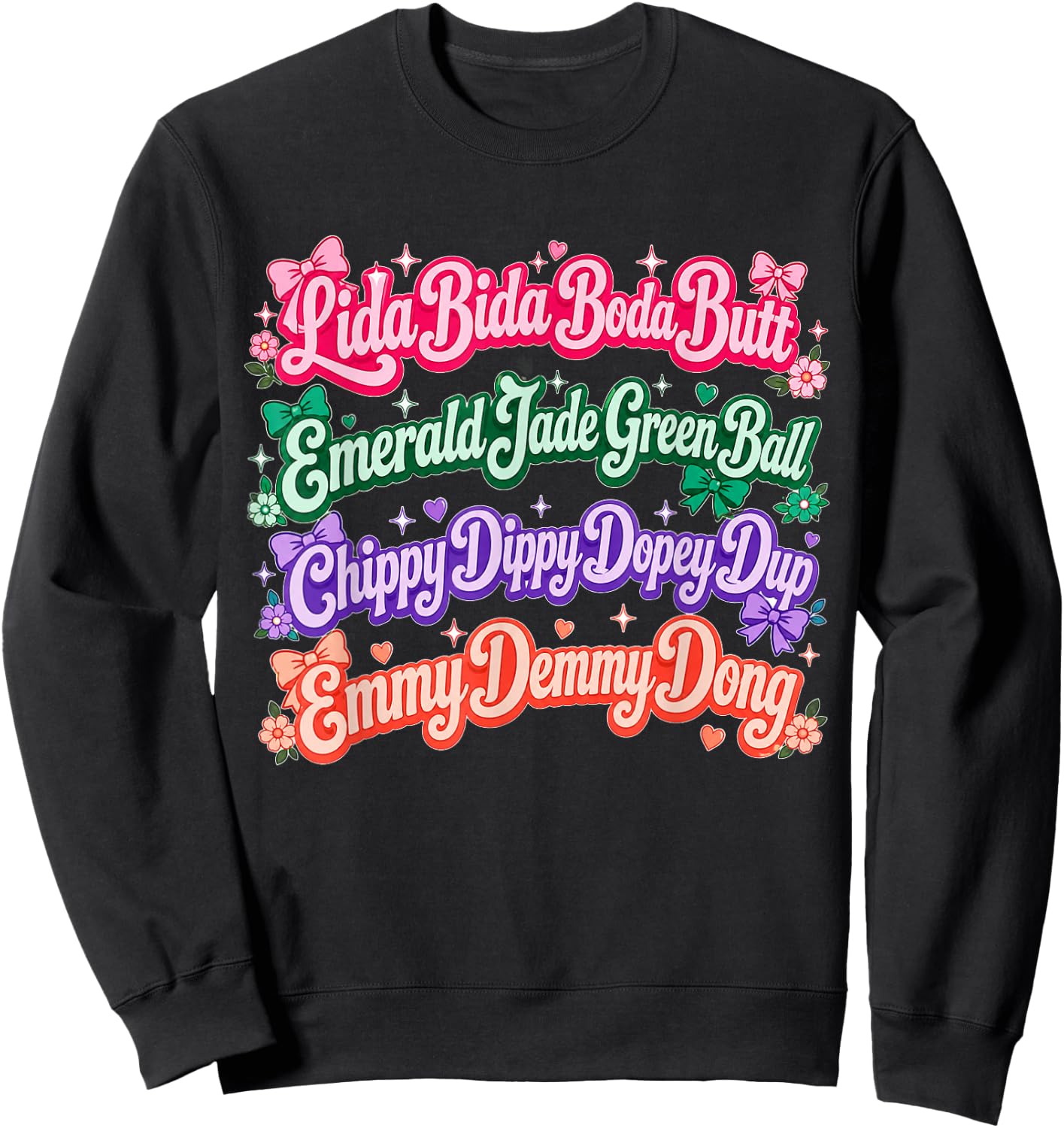 LIDA Bida Boda Butt, Emerald Jade Green Ball Sweatshirt - Sweatshirt | Black