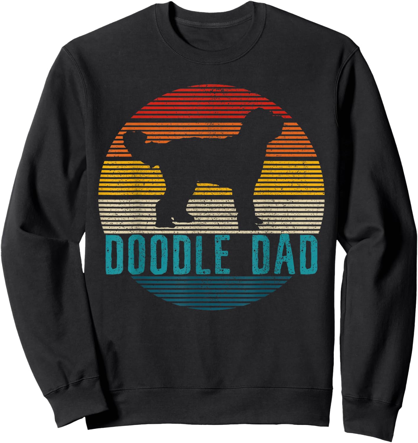 Doodle Dad - Vintage Goldendoodle Dog Owner Funny Gift Sweatshirt - Sweatshirt | Black