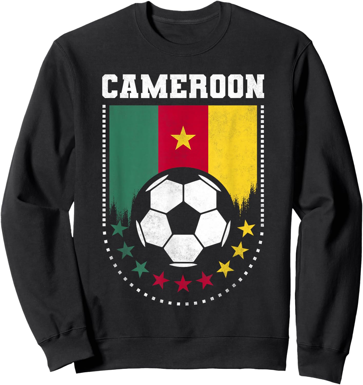 Cameroon Flag Soccer Fan Sweatshirt - Sweatshirt | Black