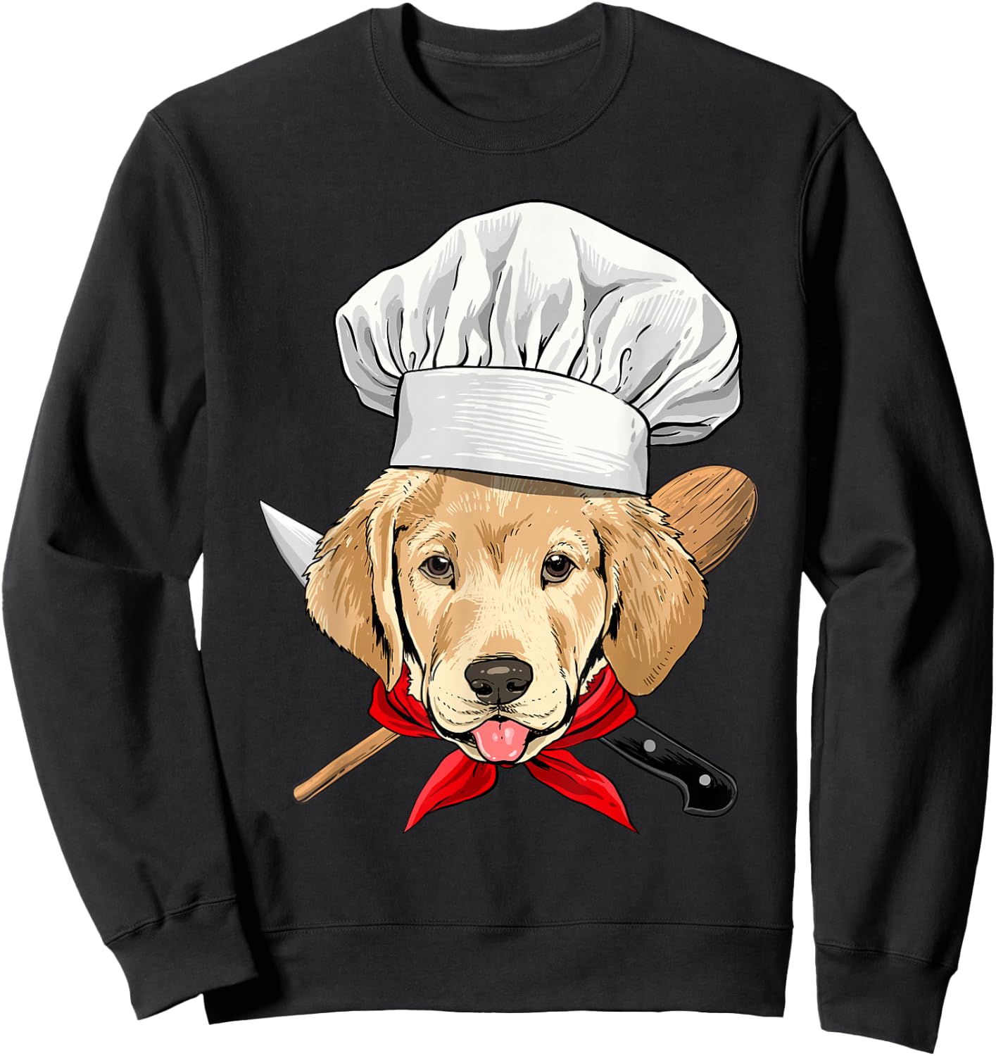 Labrador Chef Dog, Cooking Baking Lover Sweatshirt - Sweatshirt | Black