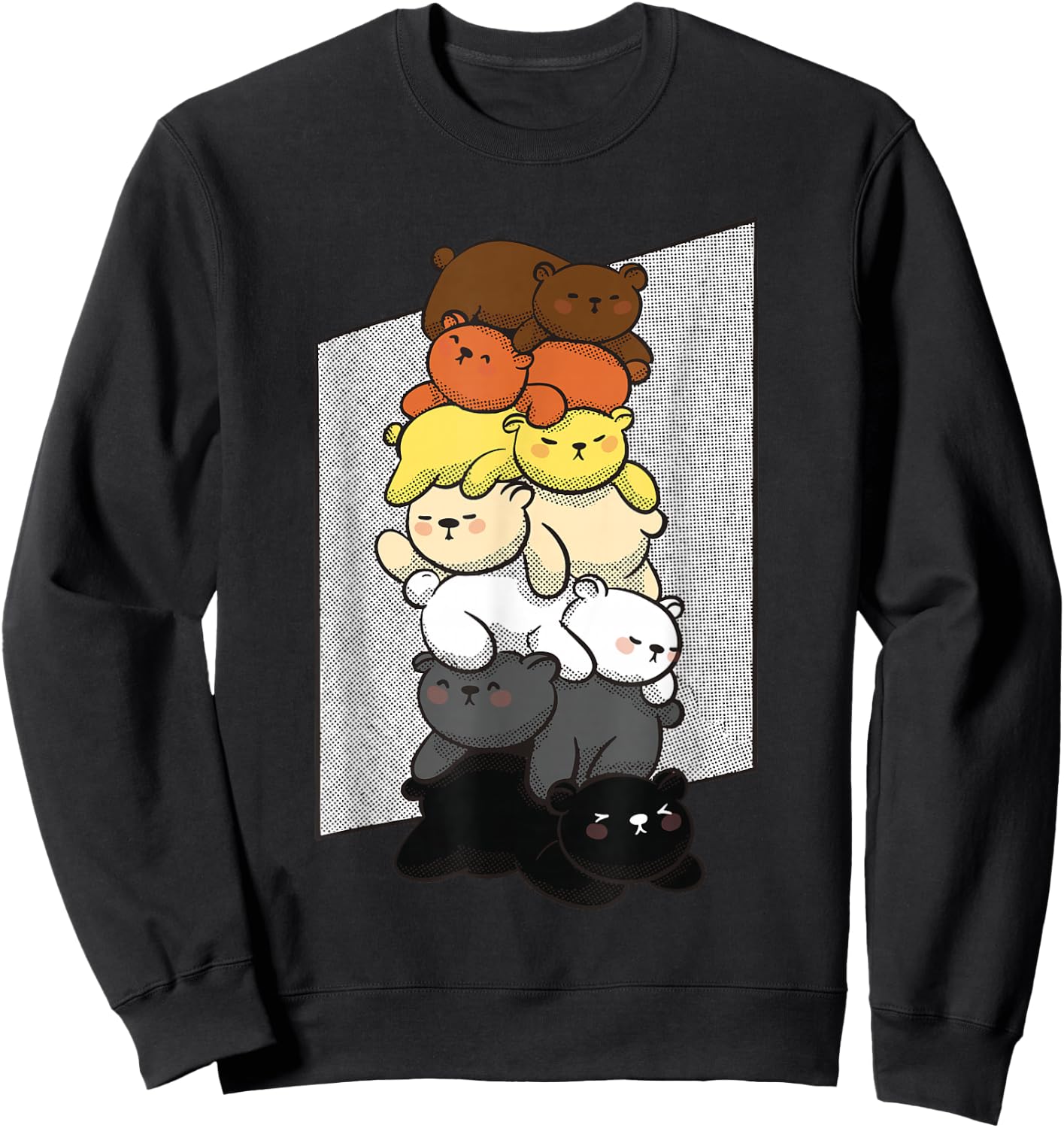 Cute Gay Bear Pride Flag Colors for Gay Bear Cubs Sweatshirt - Sweatshirt | Black