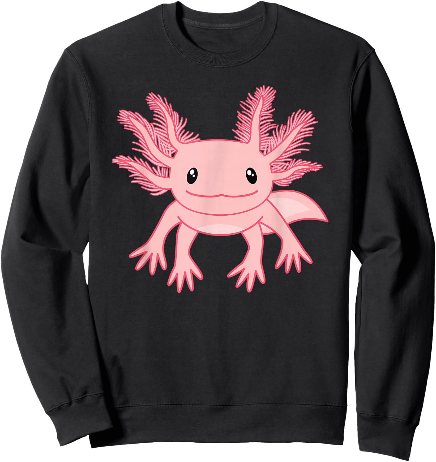 Cute Pink Axolotl Kawaii Axolotl Lover Women Girls Sweatshirt - Sweatshirt | Black