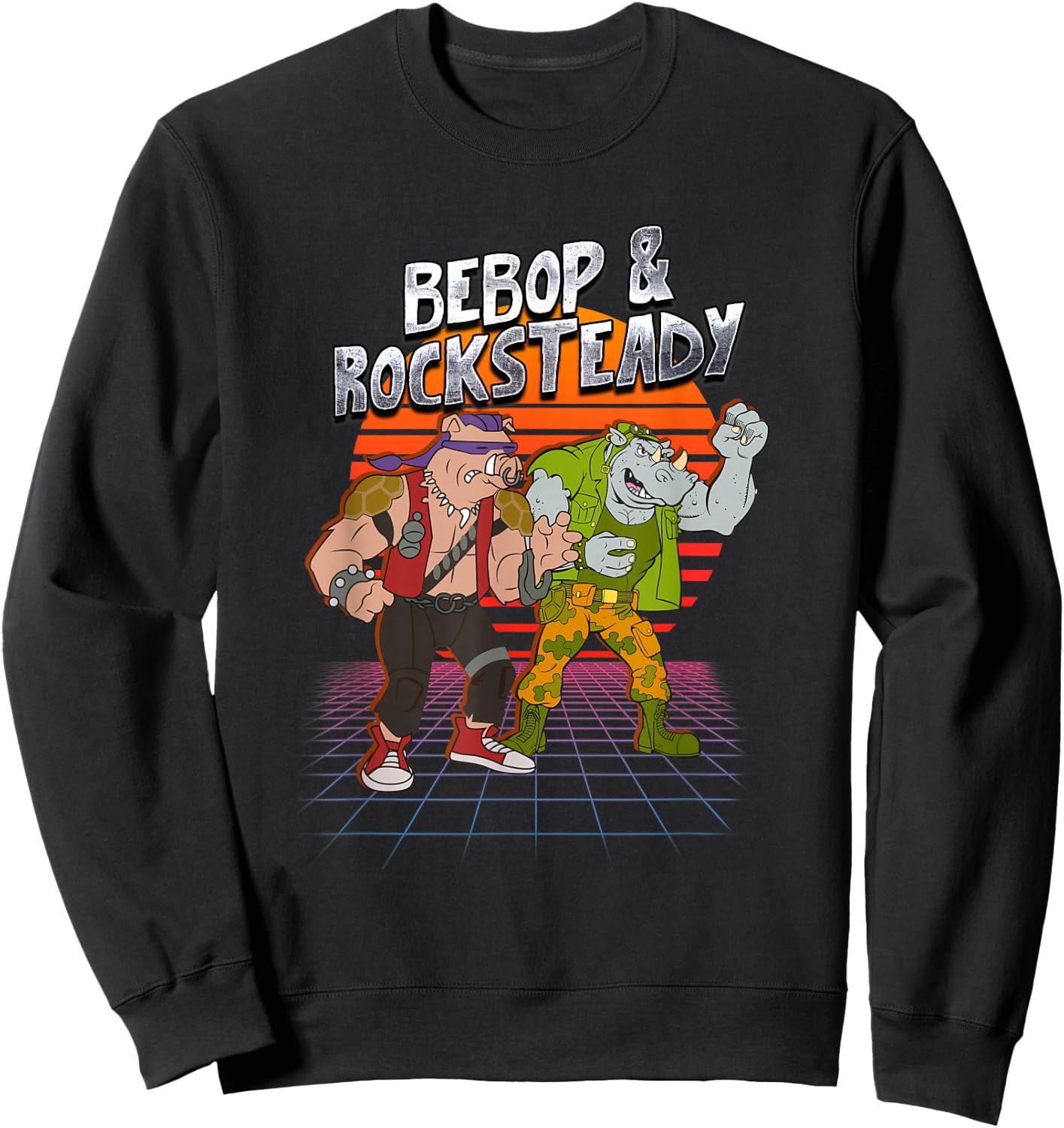 Bepop & Rocksteady - Retro Style Sweatshirt - Sweatshirt | Black