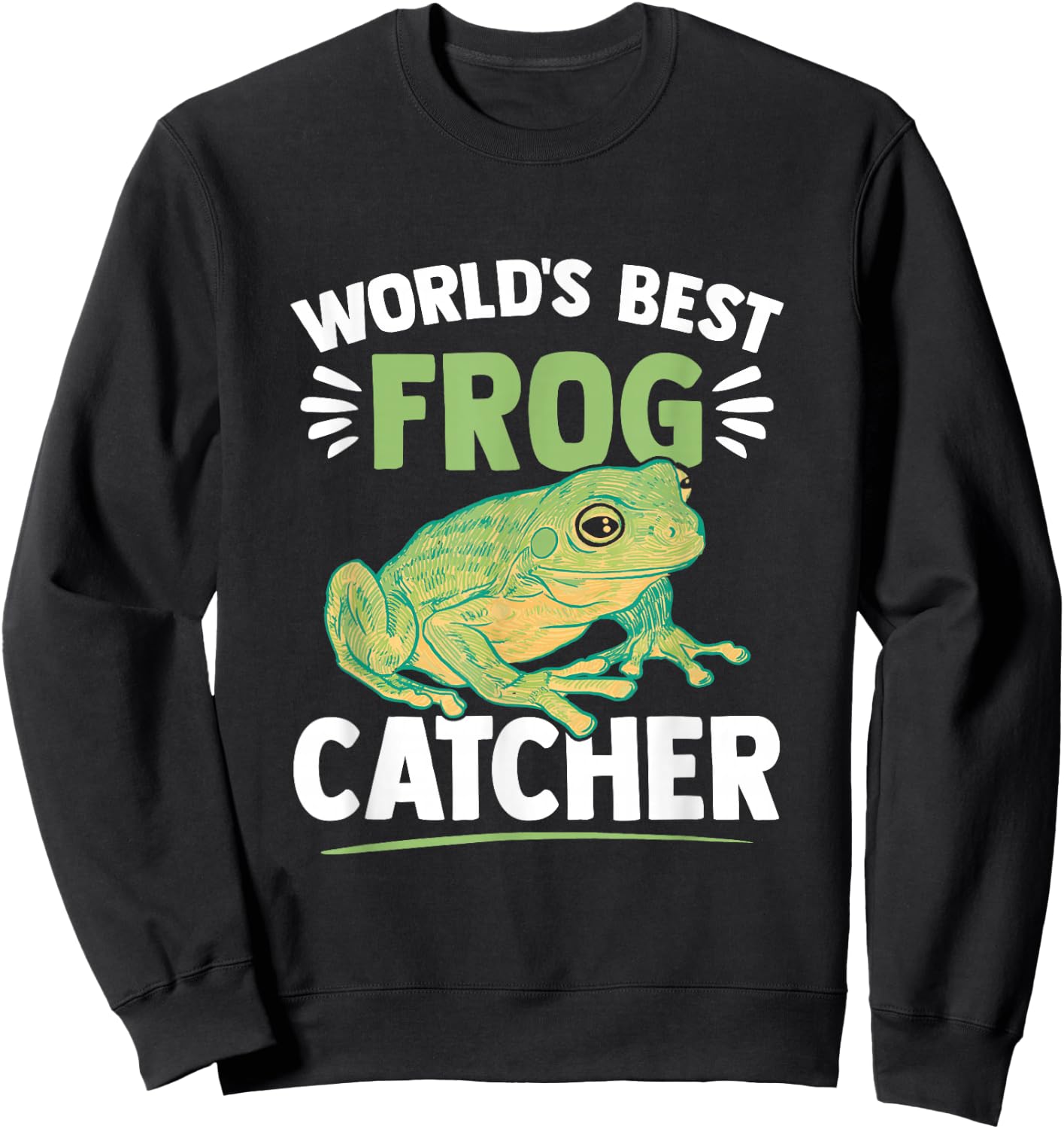 World's Best Frog Catcher Toad Kids Frog Hunter Sweatshirt - Sweatshirt | Black