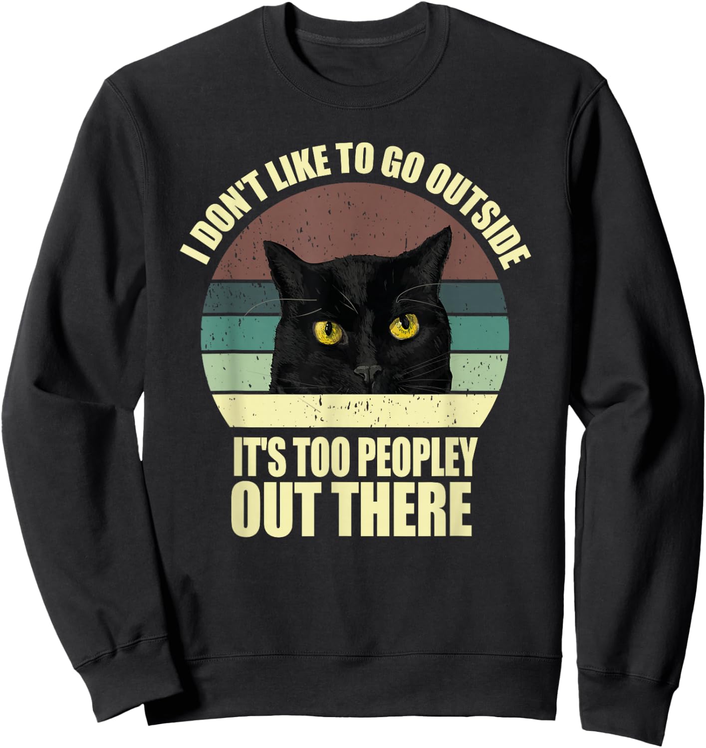 Anti-Social But Cat-Friendly – Funny Introvert Design Sweatshirt - Sweatshirt | Black