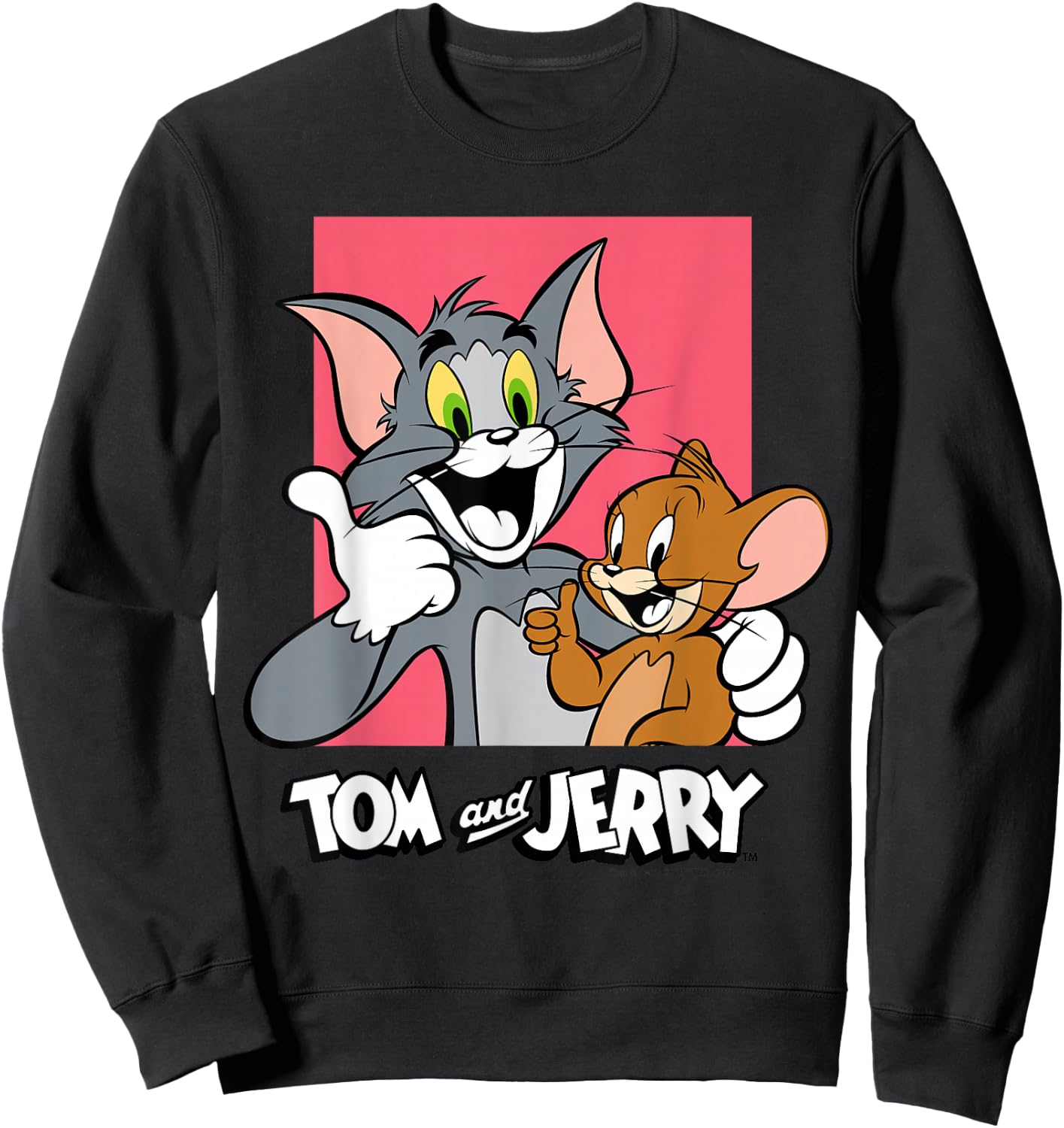 Tom & Jerry Thumbs Up Sweatshirt - Sweatshirt | Black