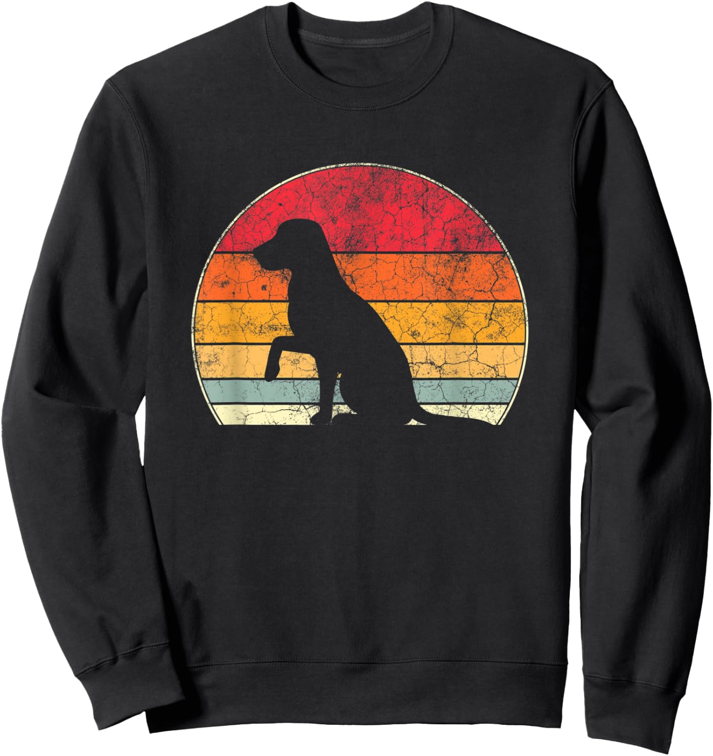 Retro Vintage Labrador Retriever Dog Women Kids Sweatshirt - Sweatshirt | Black