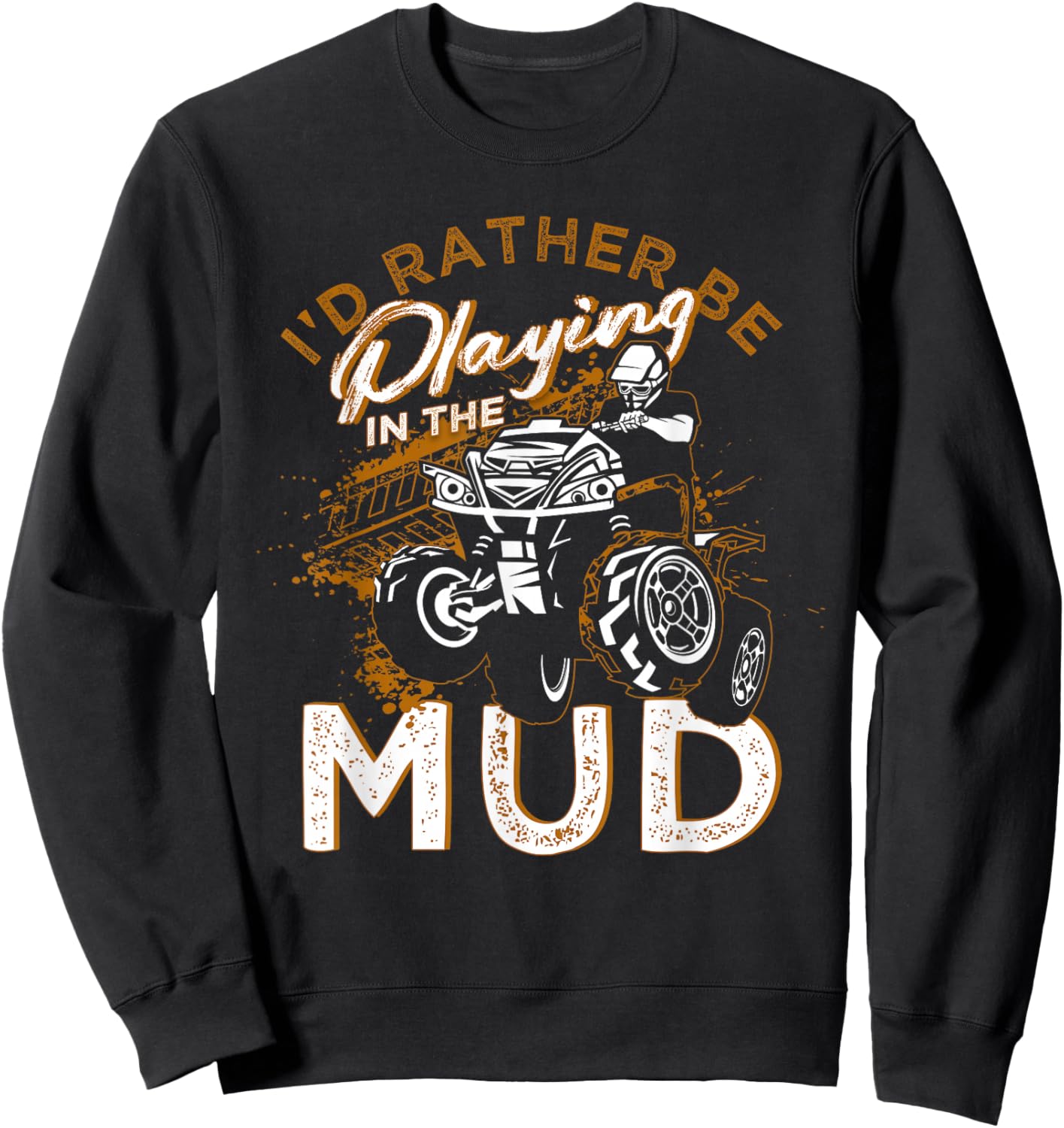 Quad motocross bike biker Sweatshirt - Sweatshirt | Black
