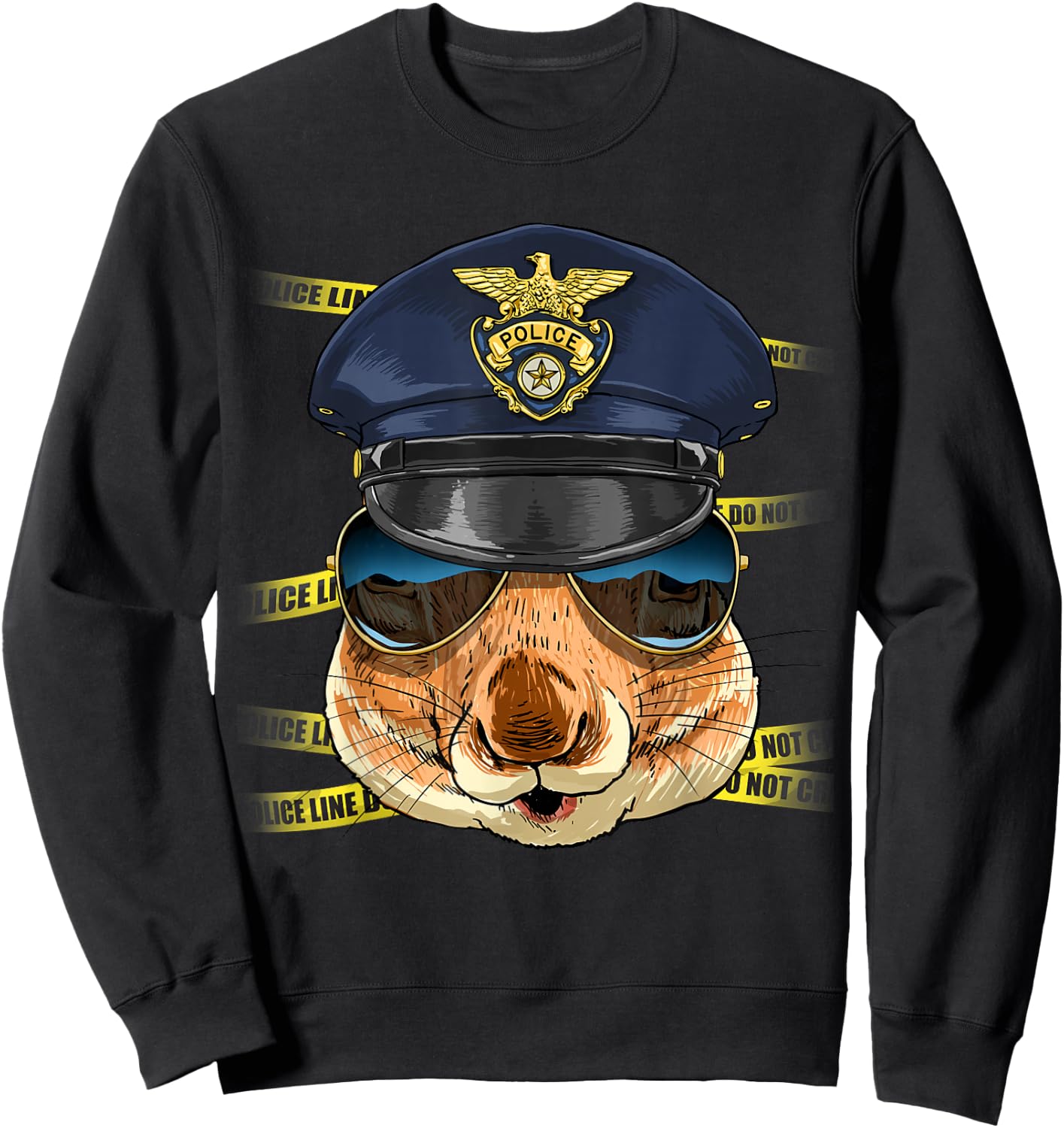 Squirrel Police Wildlife Squirrel Rodent Animal Lover Sweatshirt - Sweatshirt | Black