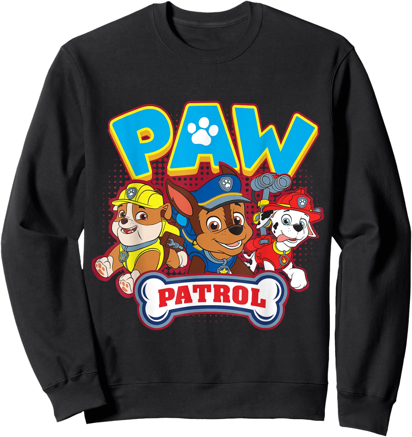 Chase, Rubble, & Marshall Paw Patrol Sweatshirt - Sweatshirt | Black