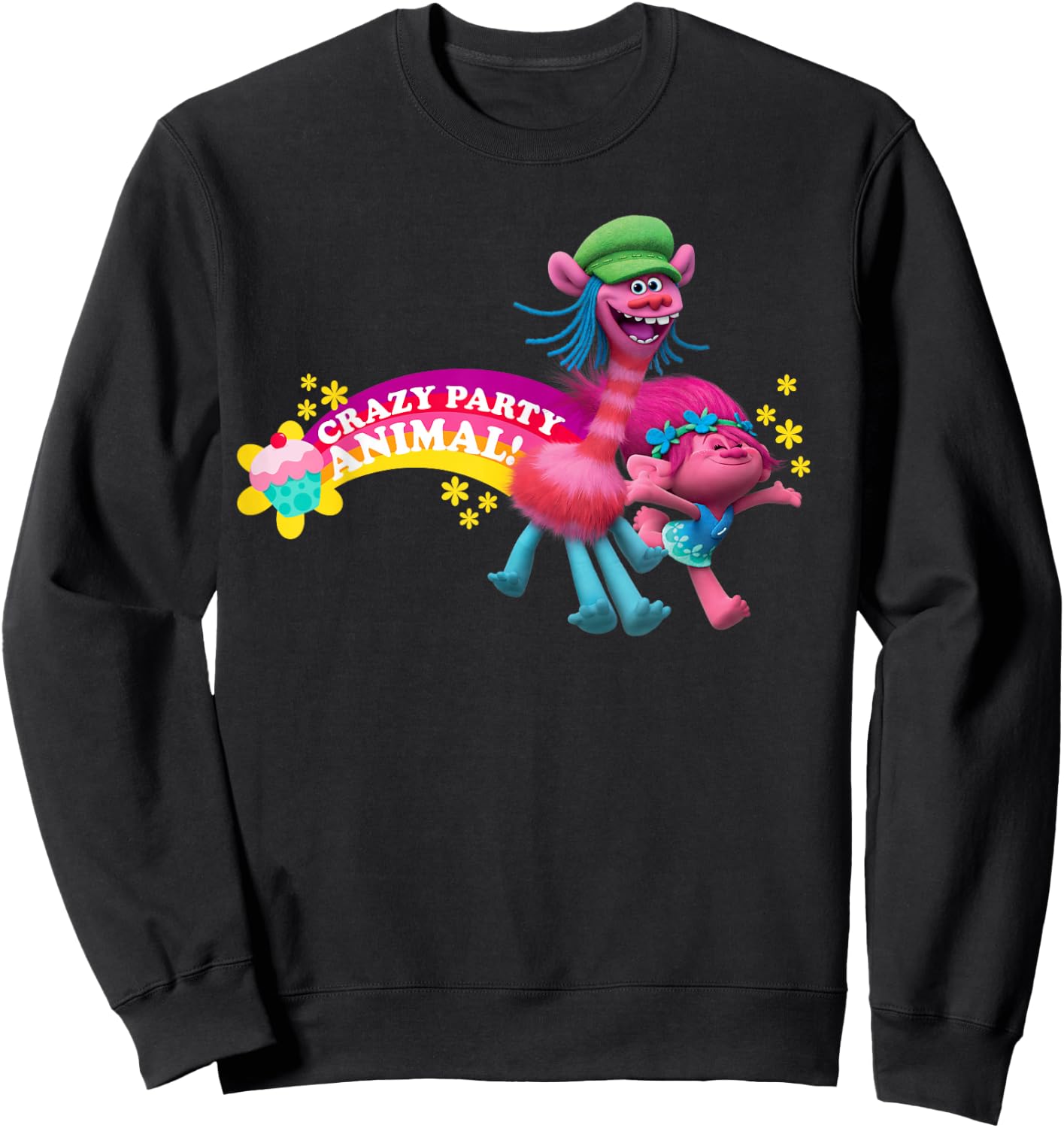 DreamWorks' Trolls Poppy & Cooper Party Animal Sweatshirt - Sweatshirt | Black
