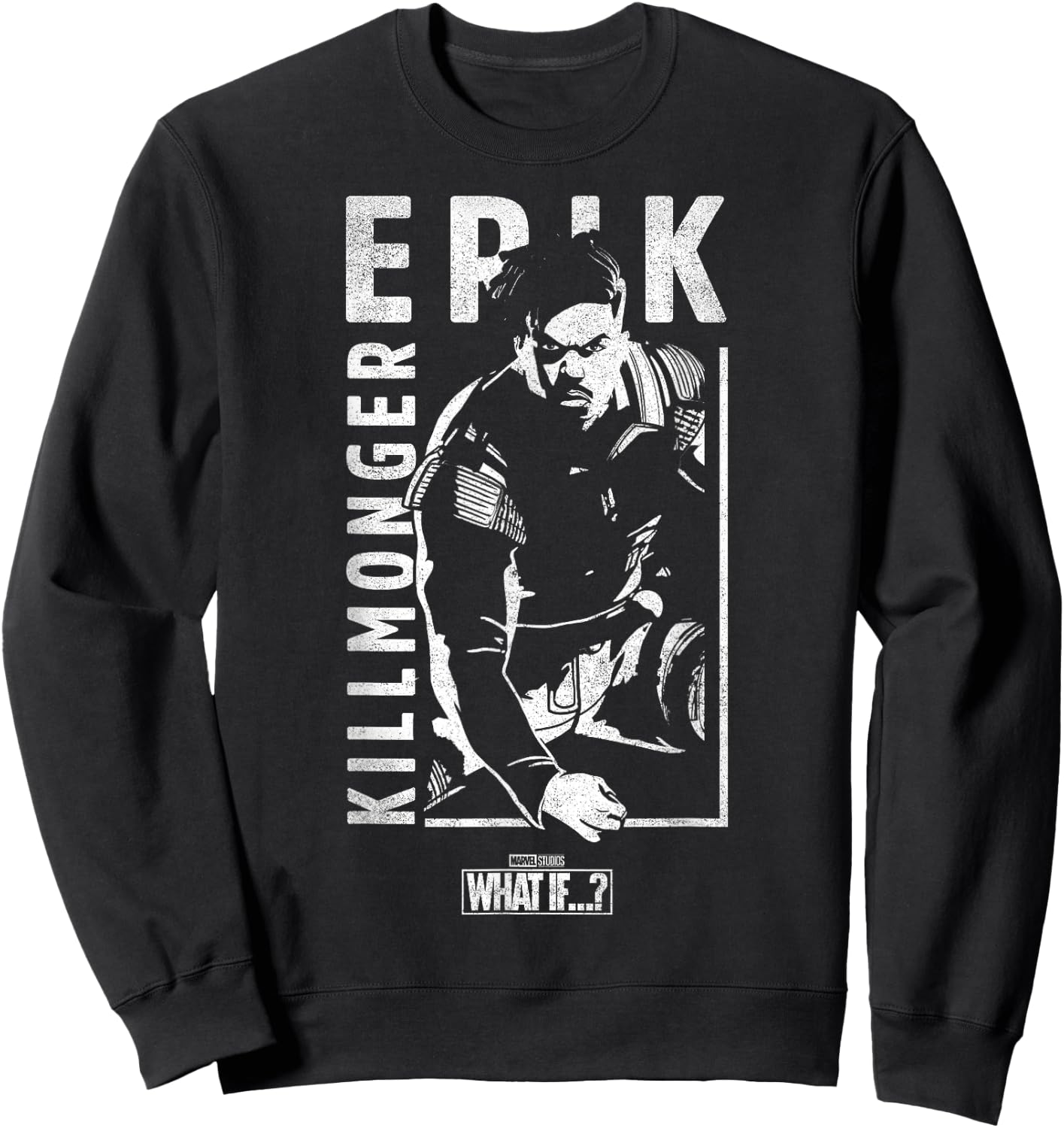 Marvel What If Erik Killmonger Special Ops Poster Sweatshirt - Sweatshirt | Black