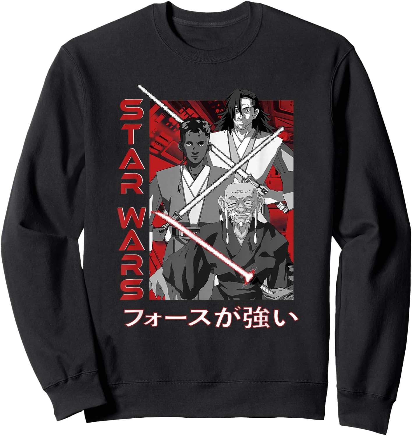 Star Wars Visions Anime Kanji Poster Sweatshirt - Sweatshirt | Black
