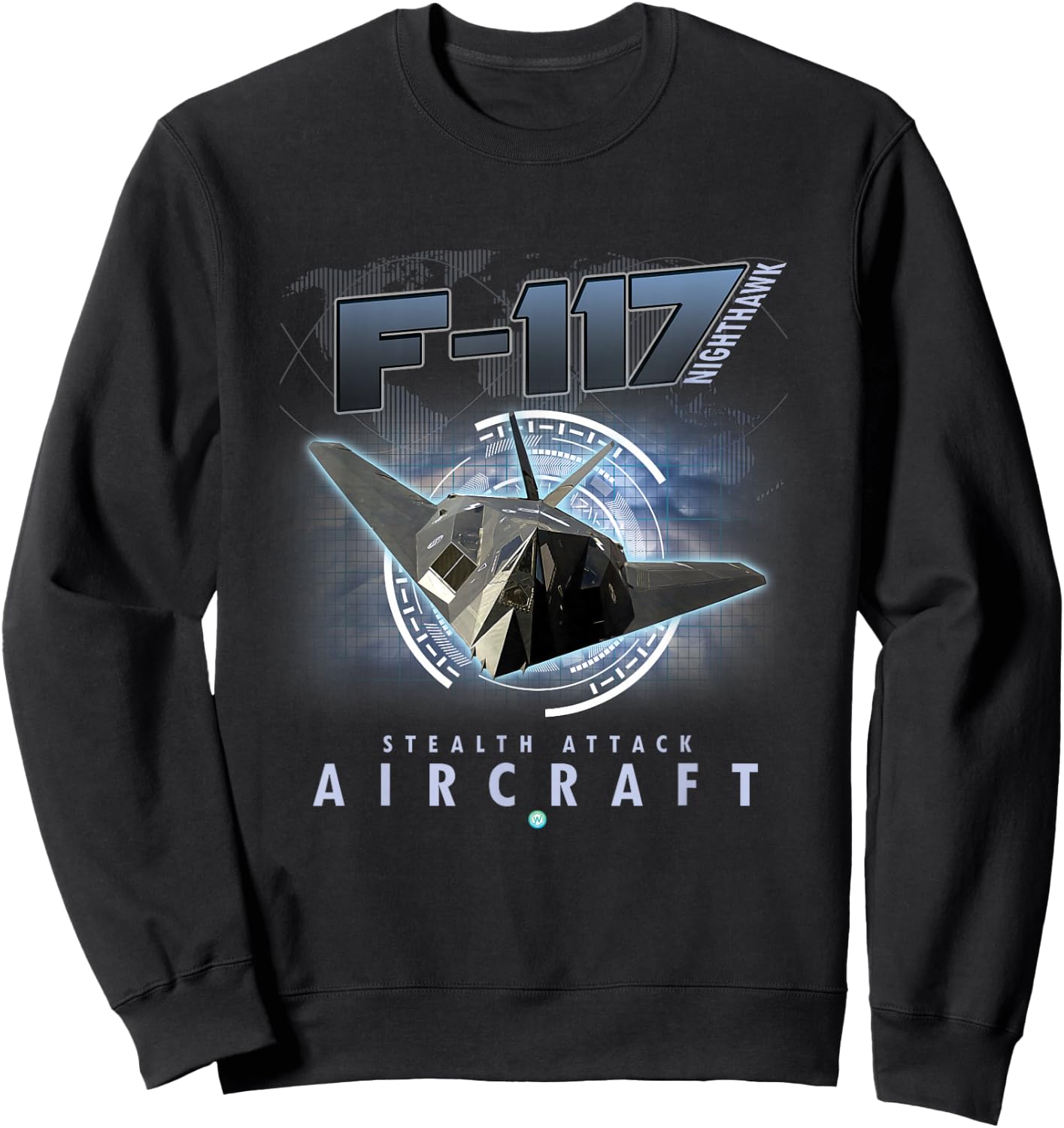 F-117 Stealth Attack Aircraft Veteran Pilot Gift Sweatshirt - Sweatshirt | Black