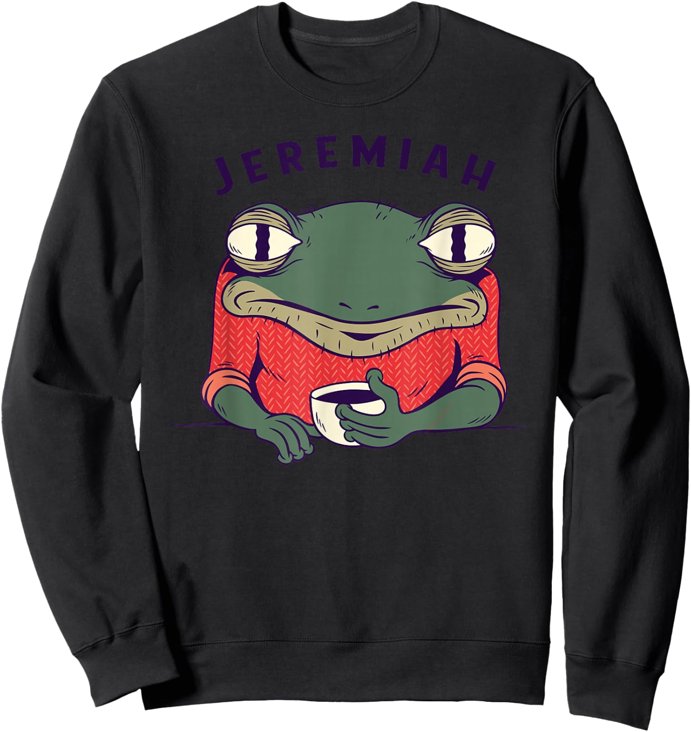 Music Lovers Funny Jeremiah The Bullfrog Retro Music Sweatshirt - Sweatshirt | Black