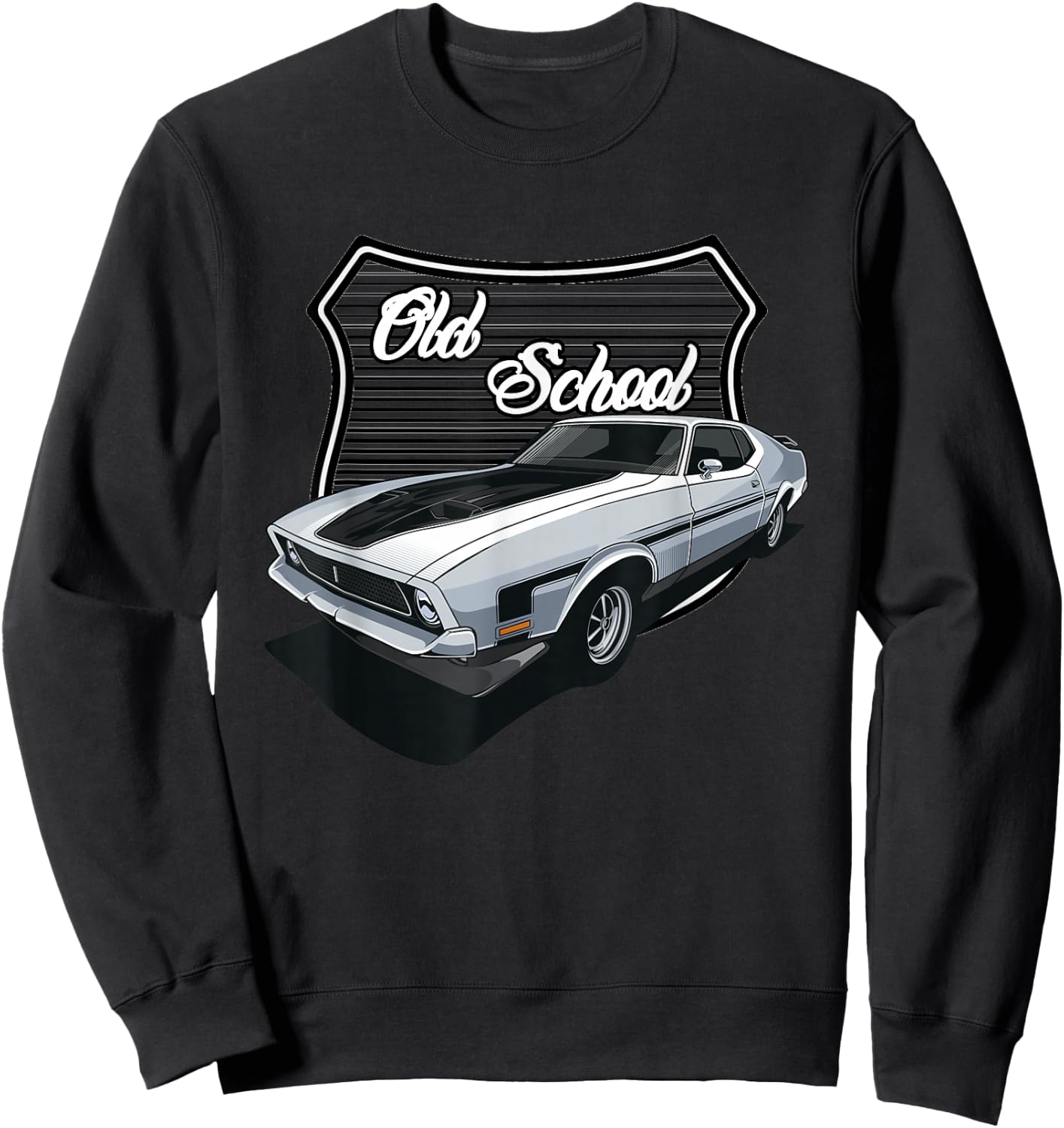 Vintage Hotrod, Men's Old School Hot Rod, Vintage Muscle Car Sweatshirt - Sweatshirt | Black