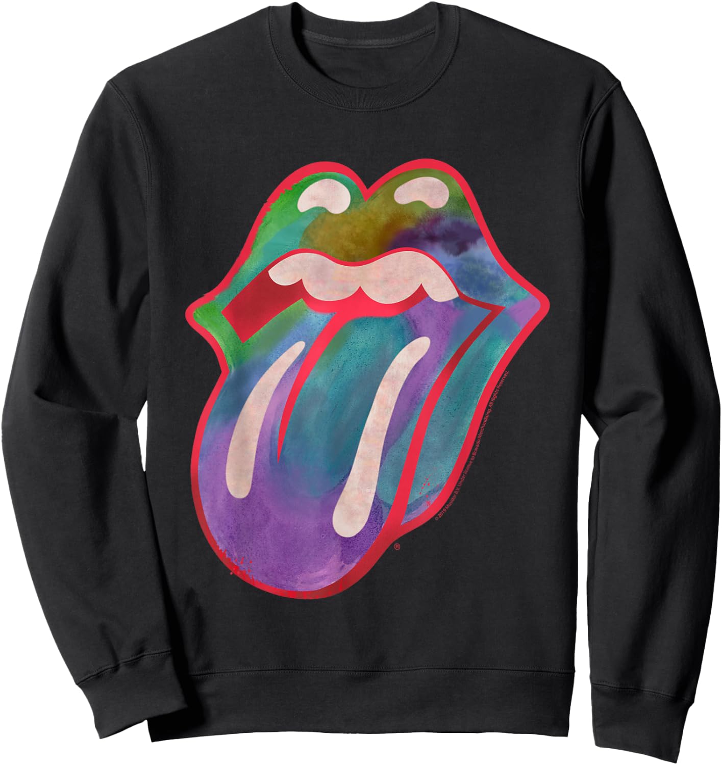 Rolling Stones Official Colour Tongue Sweatshirt - Sweatshirt | Black