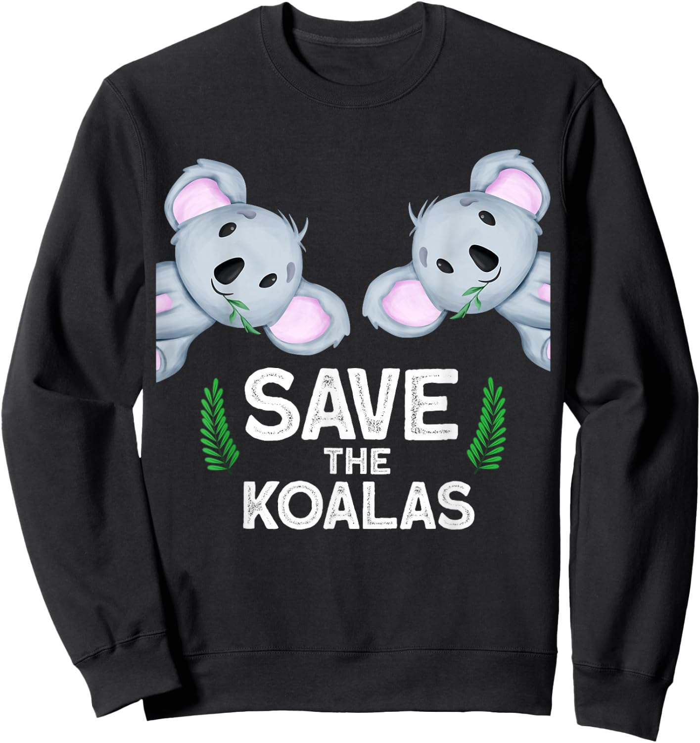 save the koalas Australia Nature Koala Sweatshirt - Sweatshirt | Black