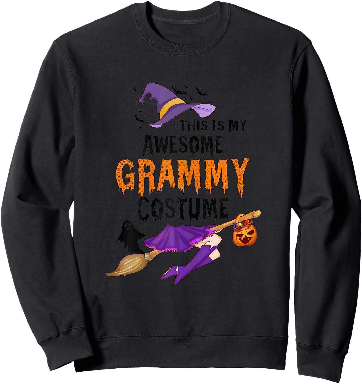 This Is My Awesome Grammy Costume Halloween Spooky Women Sweatshirt - Sweatshirt | Black