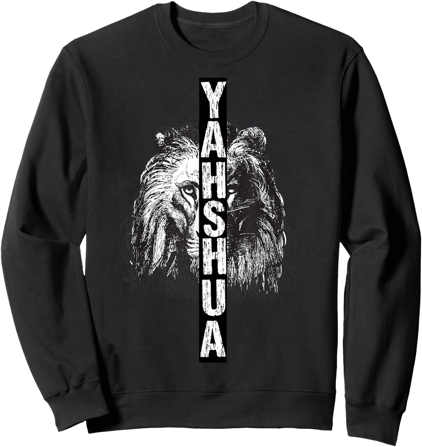 Yahshua Not Jesus - Hebrew Messiah Lion Tribe Of Judah Sweatshirt - Sweatshirt | Black