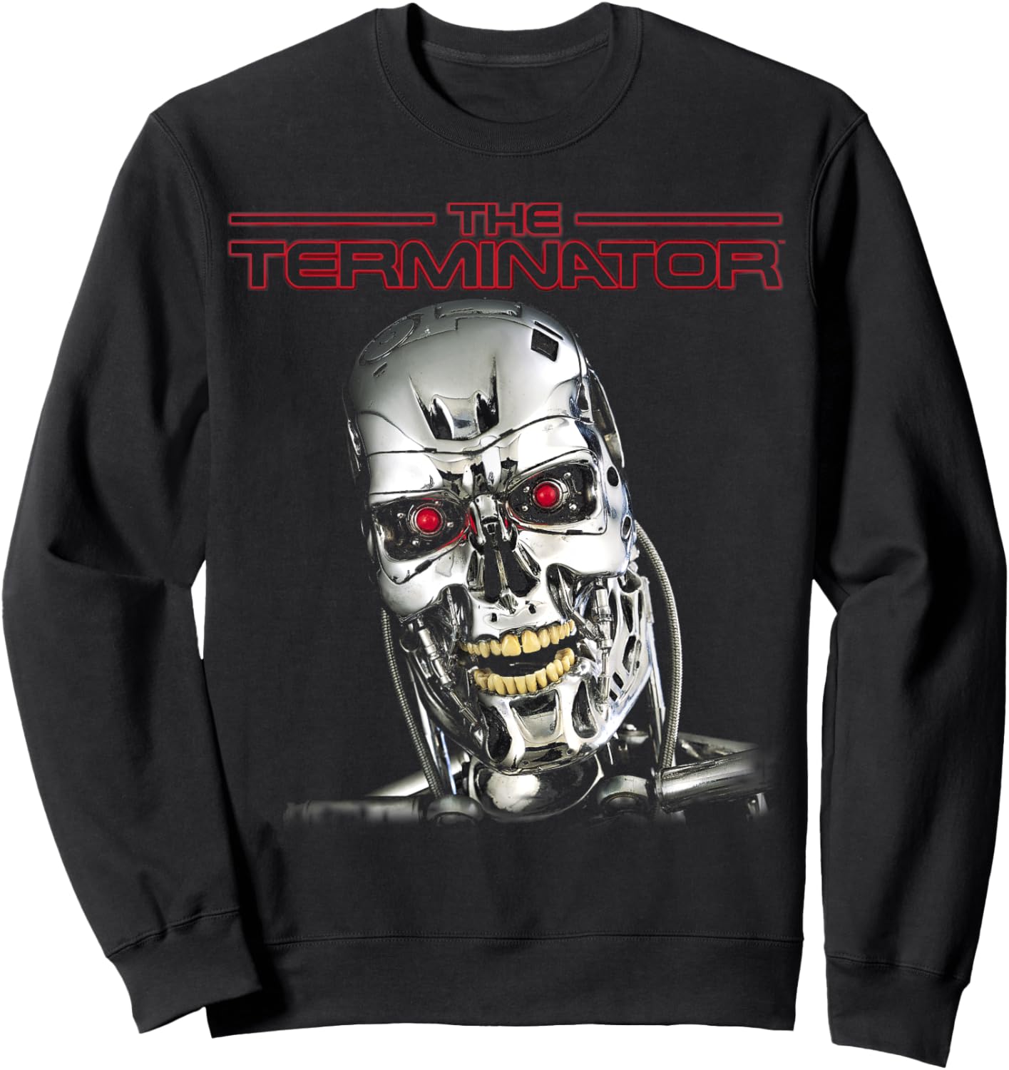 The Terminator T-800 Head Retro Cyborg Gamer Classic Sci-Fi Sweatshirt - Sweatshirt | Black