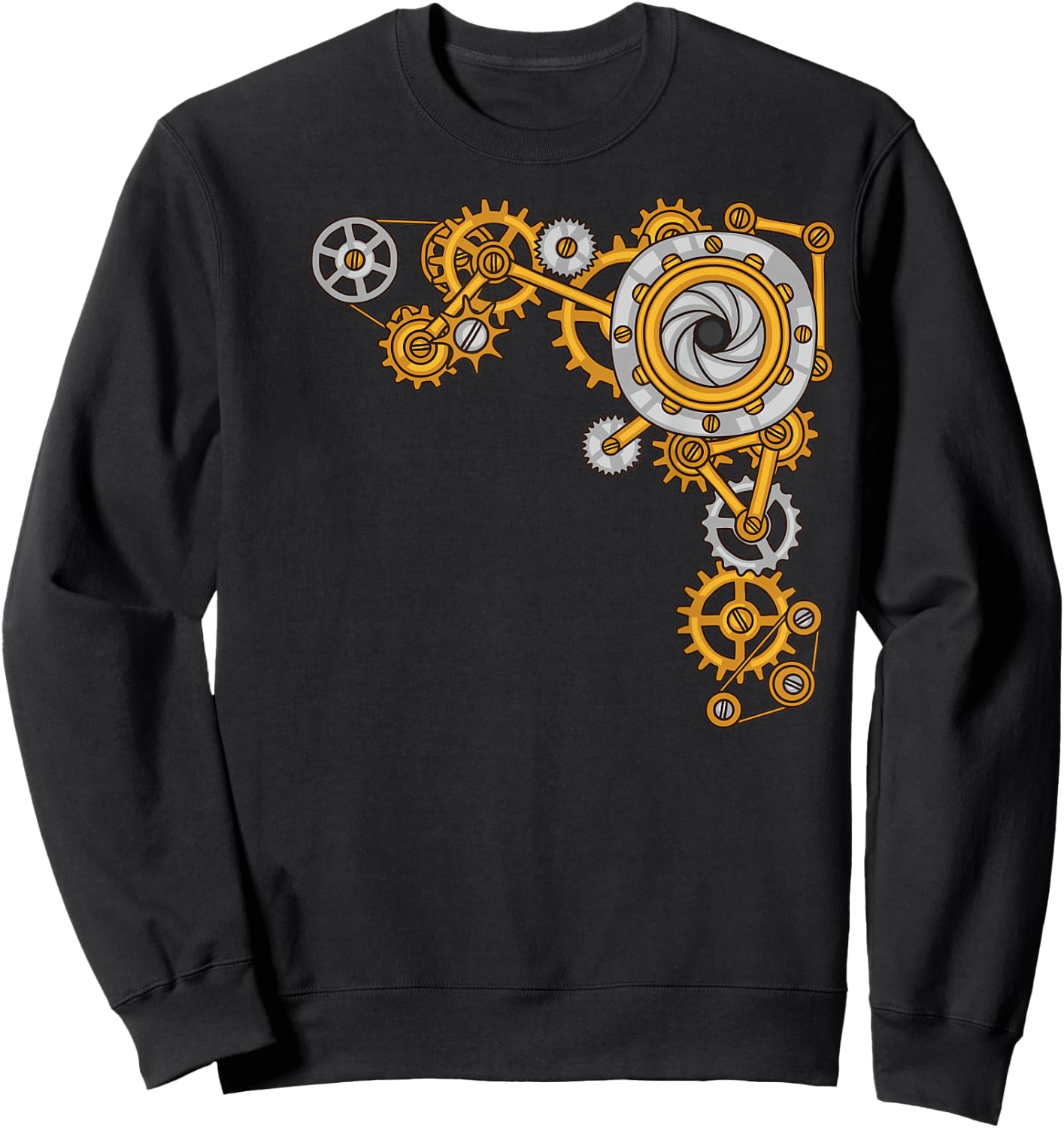 Steampunk Collage of Gears Mechanical Industrial Sweatshirt - Sweatshirt | Black