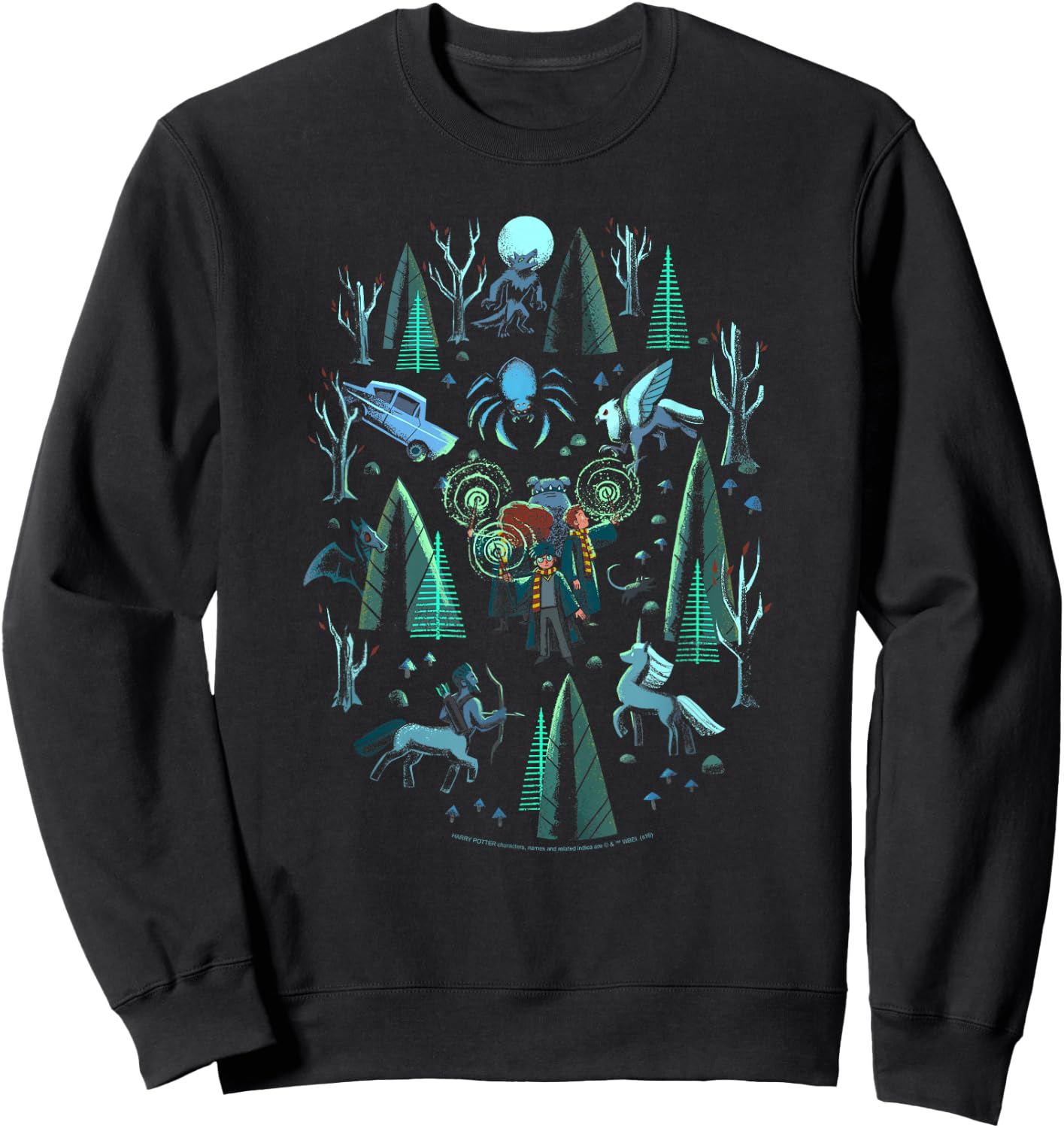 Harry Potter Group Trapped in The Forbidden Forest Small Sweatshirt - Sweatshirt | Black