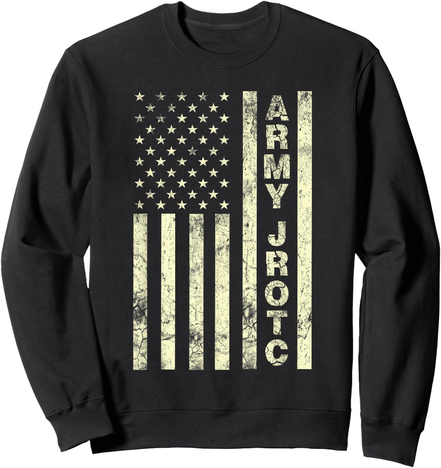 Cool United States Army USA Junior ROTC US Flag Army JROTC Sweatshirt - Sweatshirt | Black
