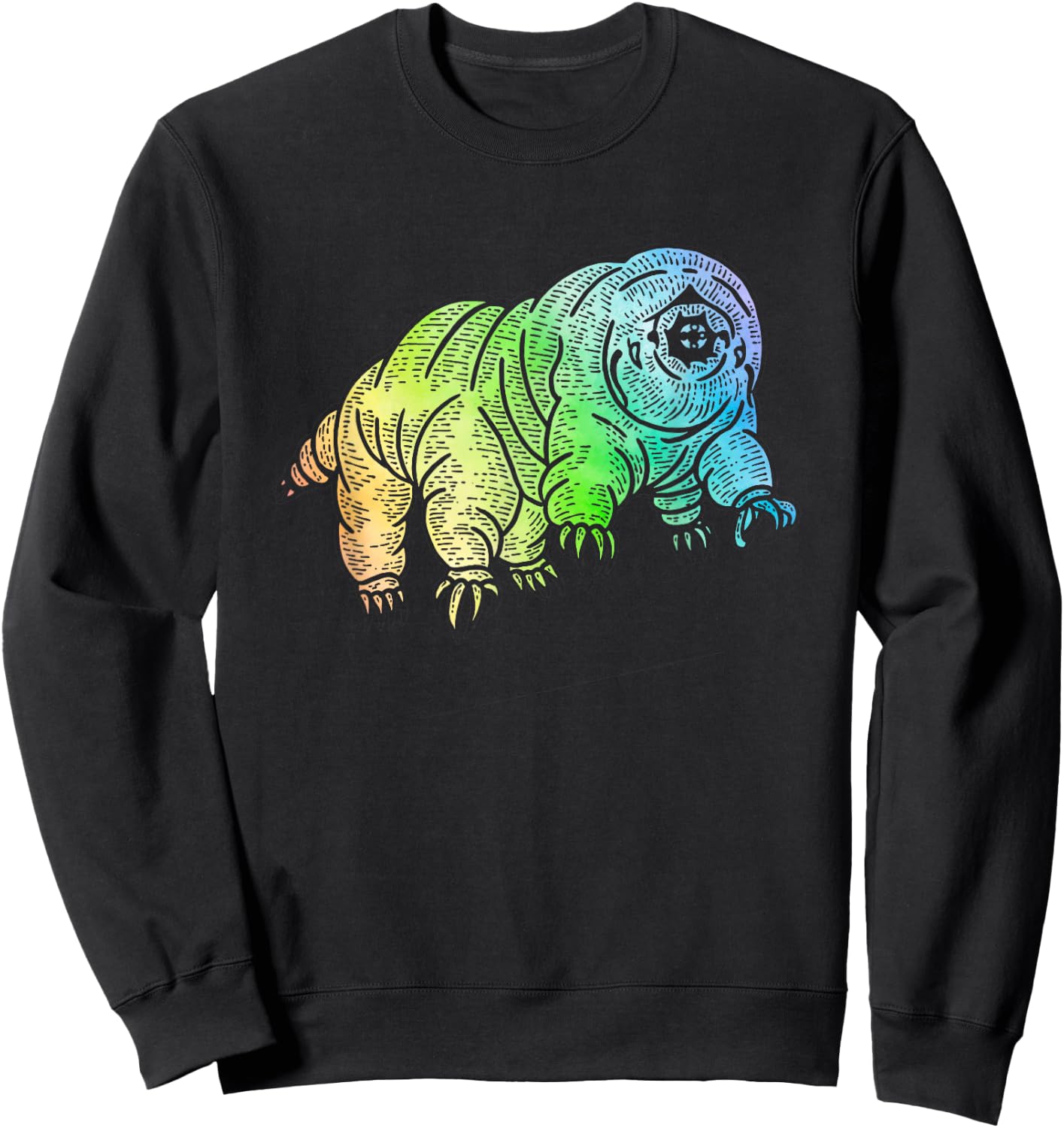 Funny Tardigrade Rainbow Water Bear Science Microbiology Sweatshirt - Sweatshirt | Black