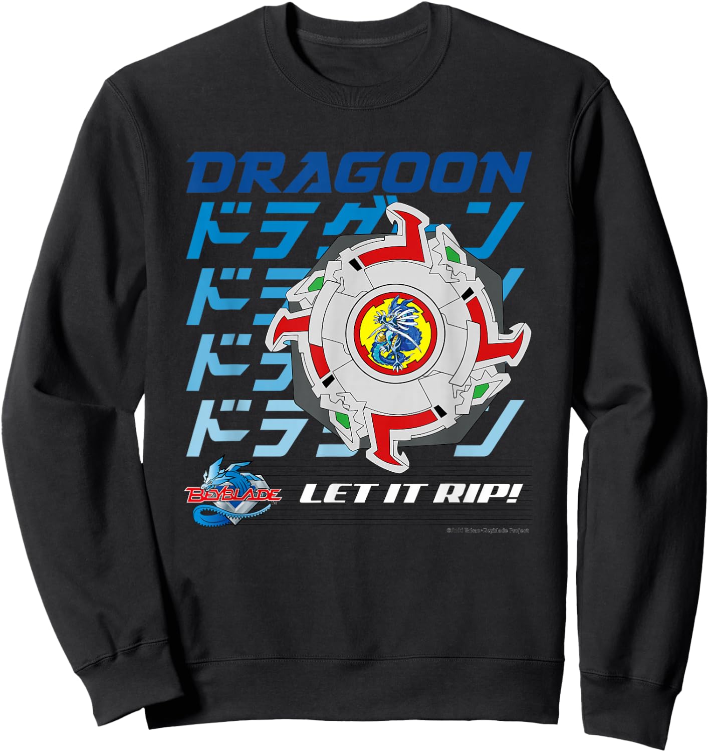 Beyblade Dragon Full Colour Sweatshirt - Sweatshirt | Black
