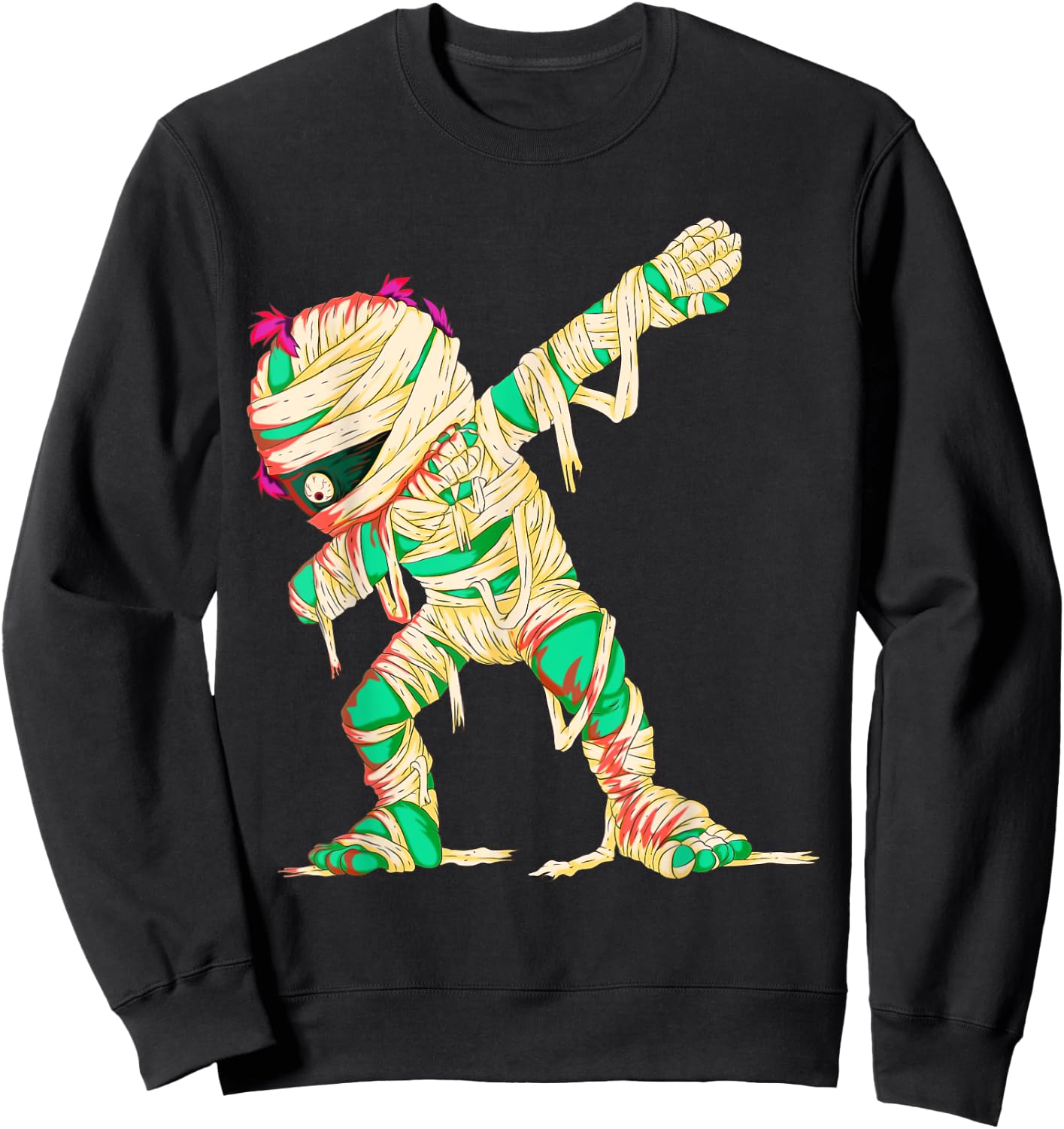 Funny Dabbing Mummy Scary Halloween Costume Spooky Halloween Sweatshirt - Sweatshirt | Black