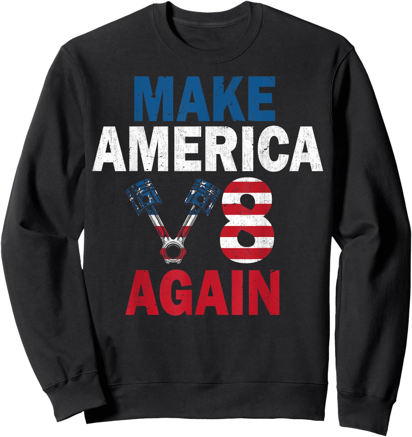 Make America V8 Again Mechanic - US Car Mechanic Sweatshirt - Sweatshirt | Black